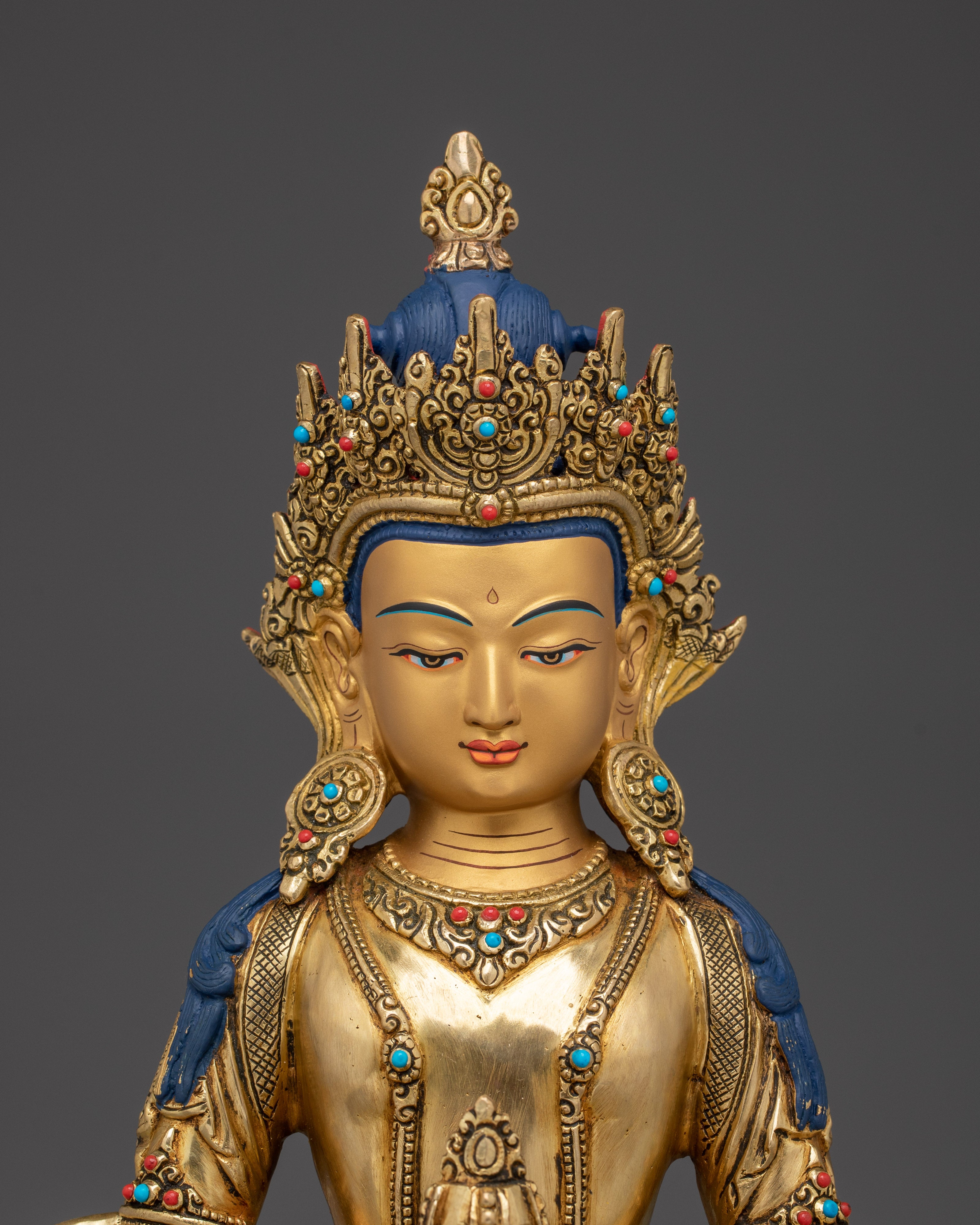 Radiant Amitayus Handmade Statue | Buddha of Long-life