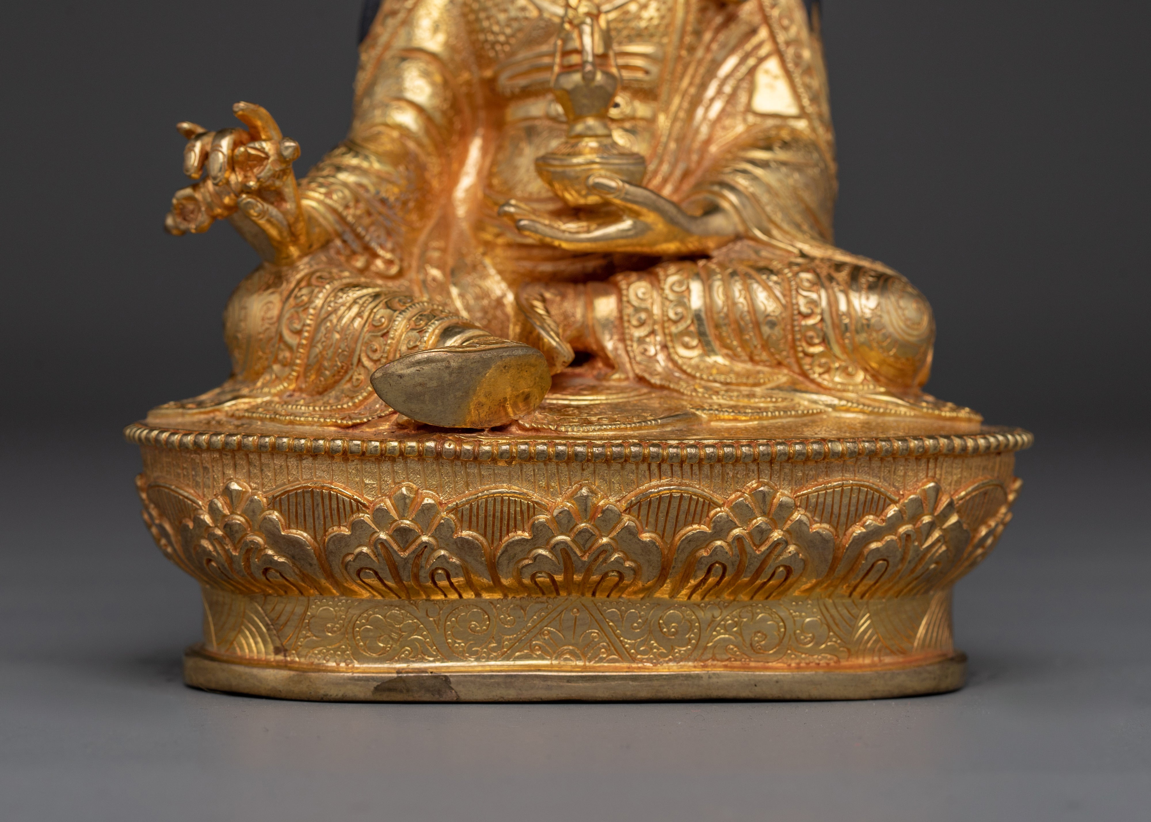 Sacred Copper Sculpture of Padmasambhava for Shrine | Guru Rinpoche Statue