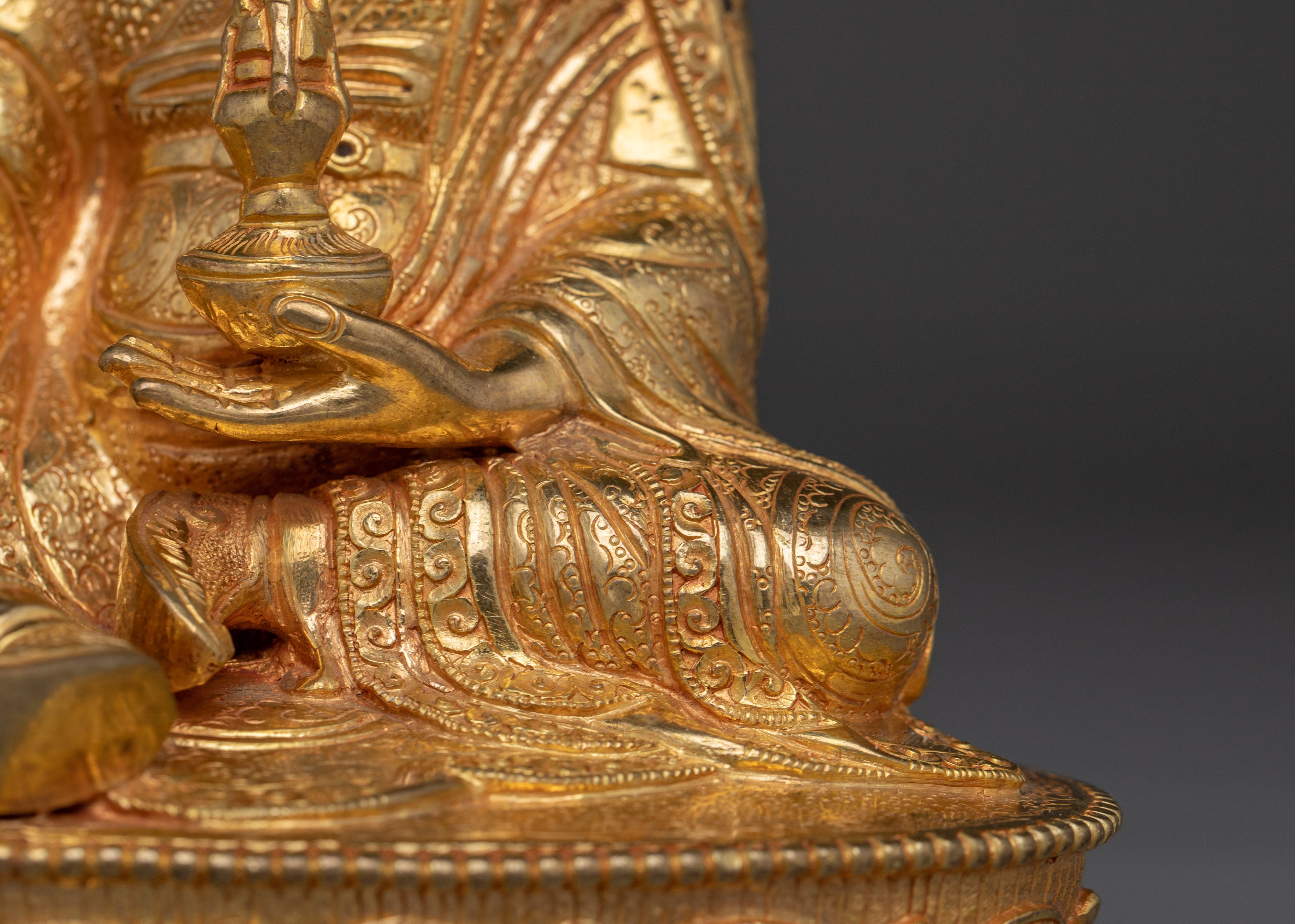 Sacred Copper Sculpture of Padmasambhava for Shrine | Guru Rinpoche Statue