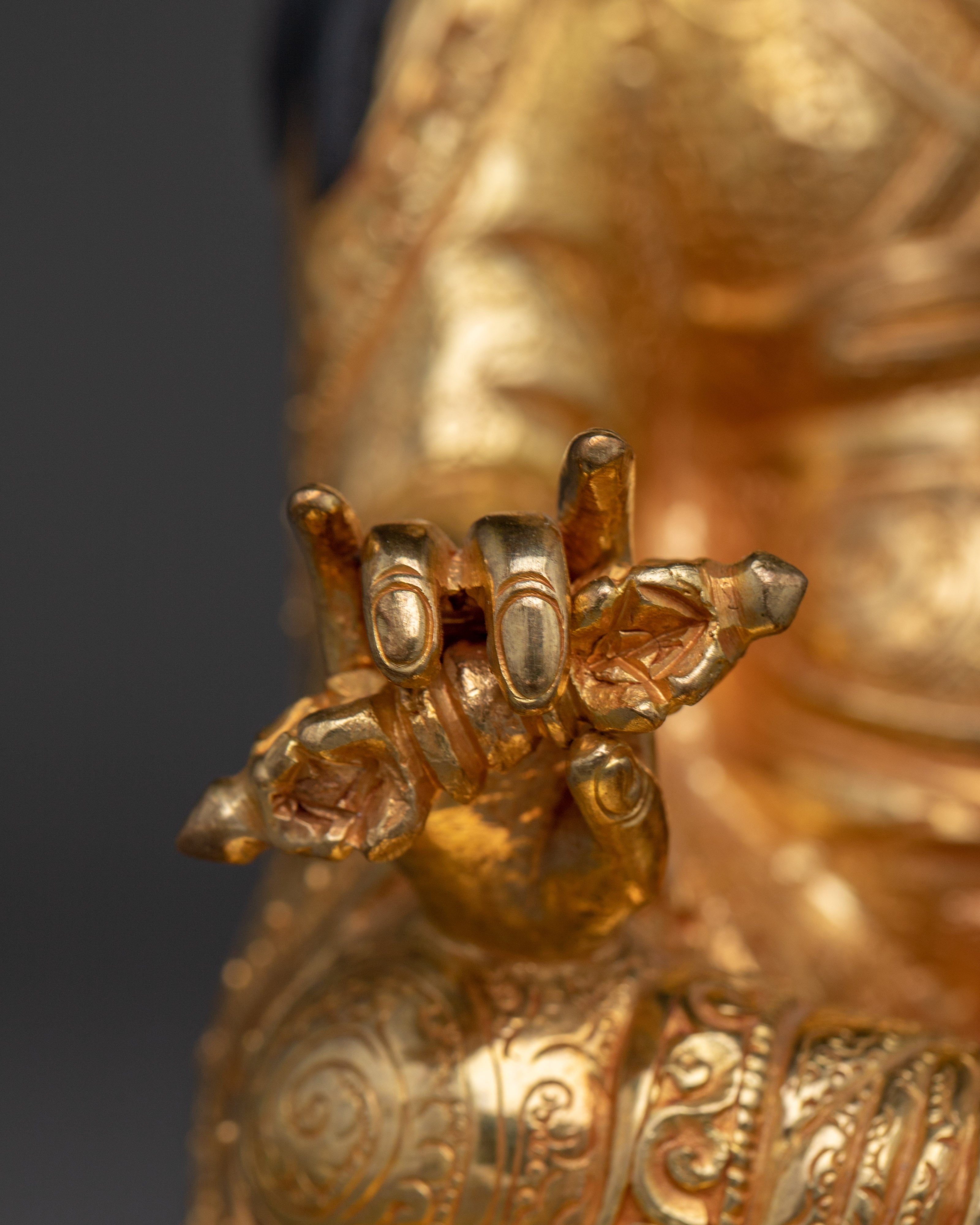 Sacred Copper Sculpture of Padmasambhava for Shrine | Guru Rinpoche Statue