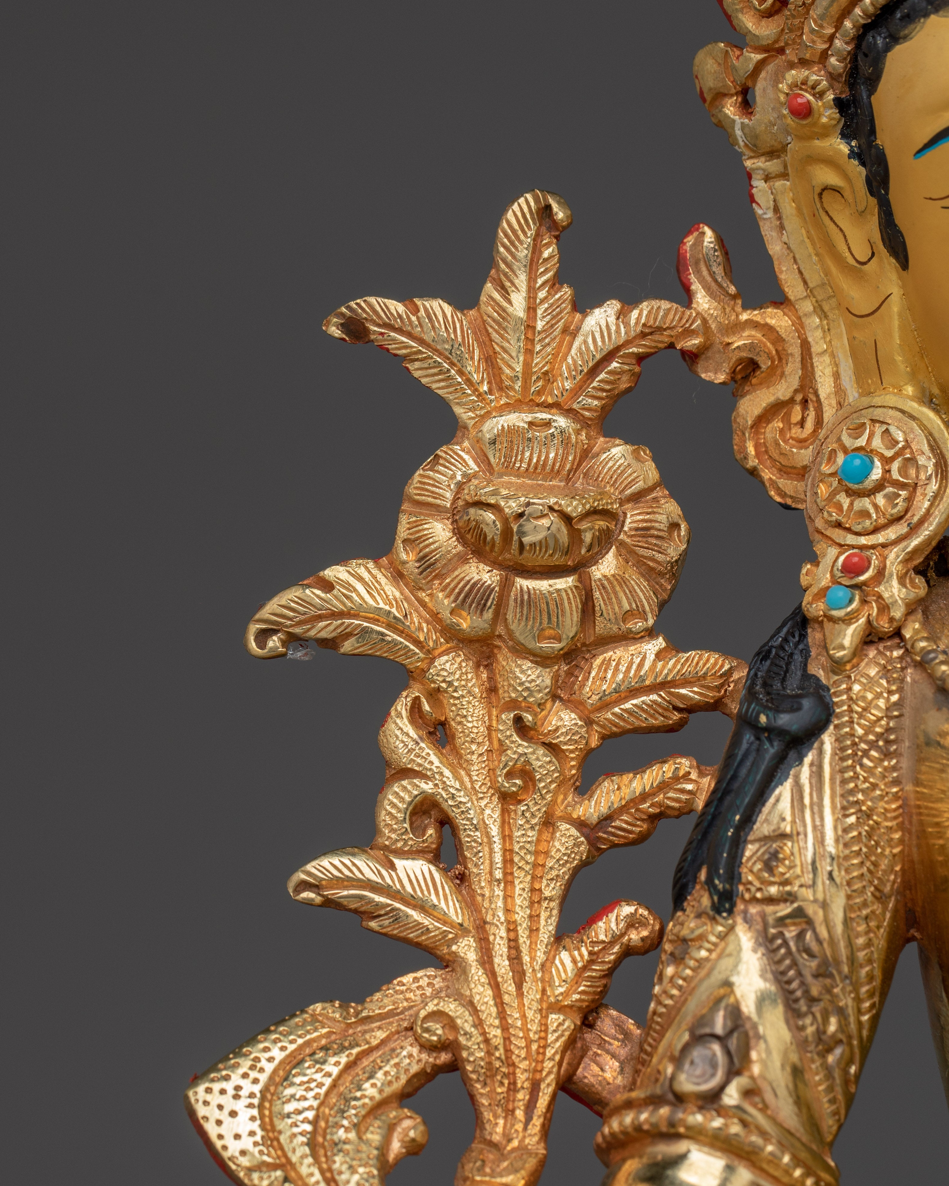 Golden Shyama Tara Handcrafted Statue | Green Tara - Mother of all Buddhas