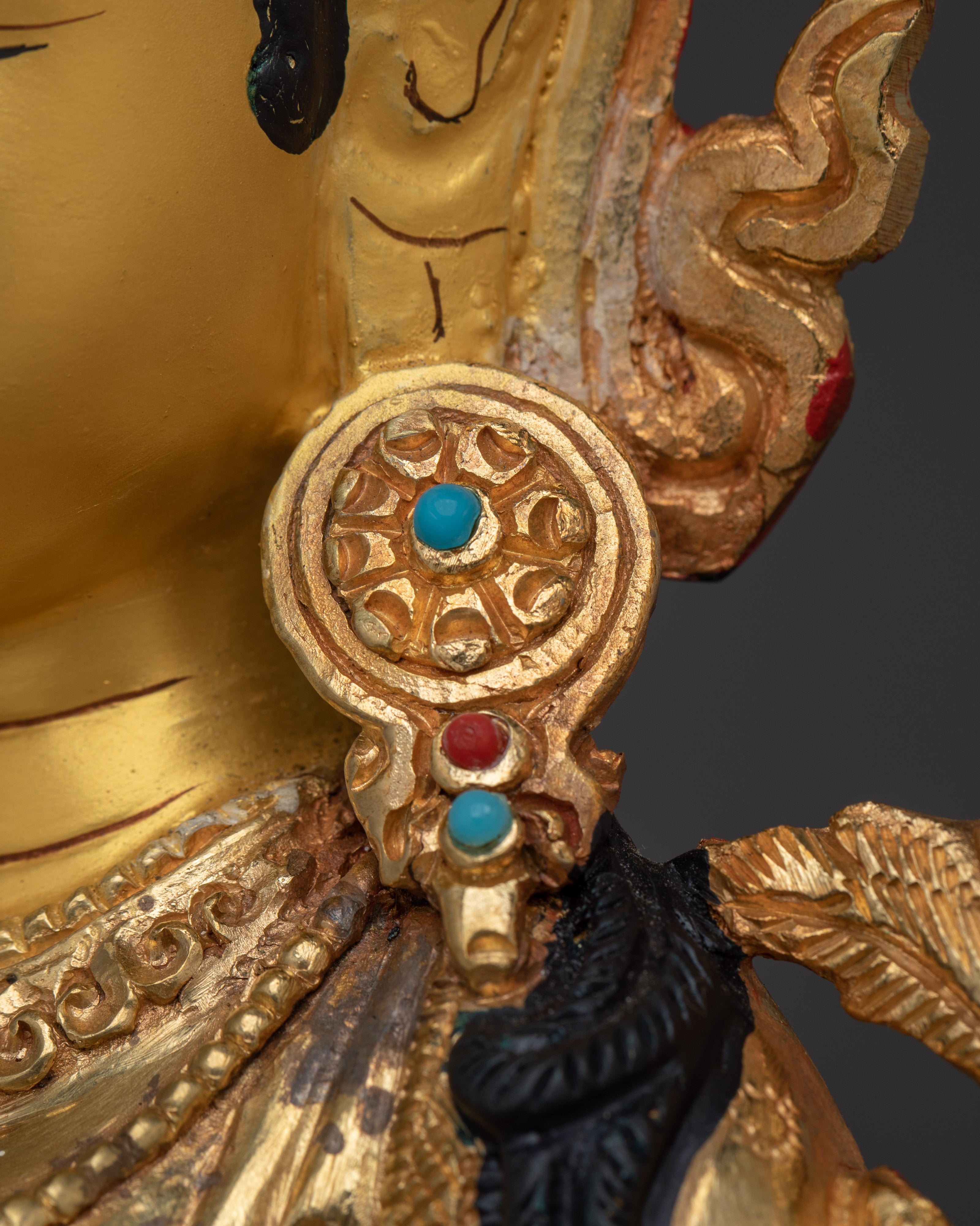 Golden Shyama Tara Handcrafted Statue | Green Tara - Mother of all Buddhas