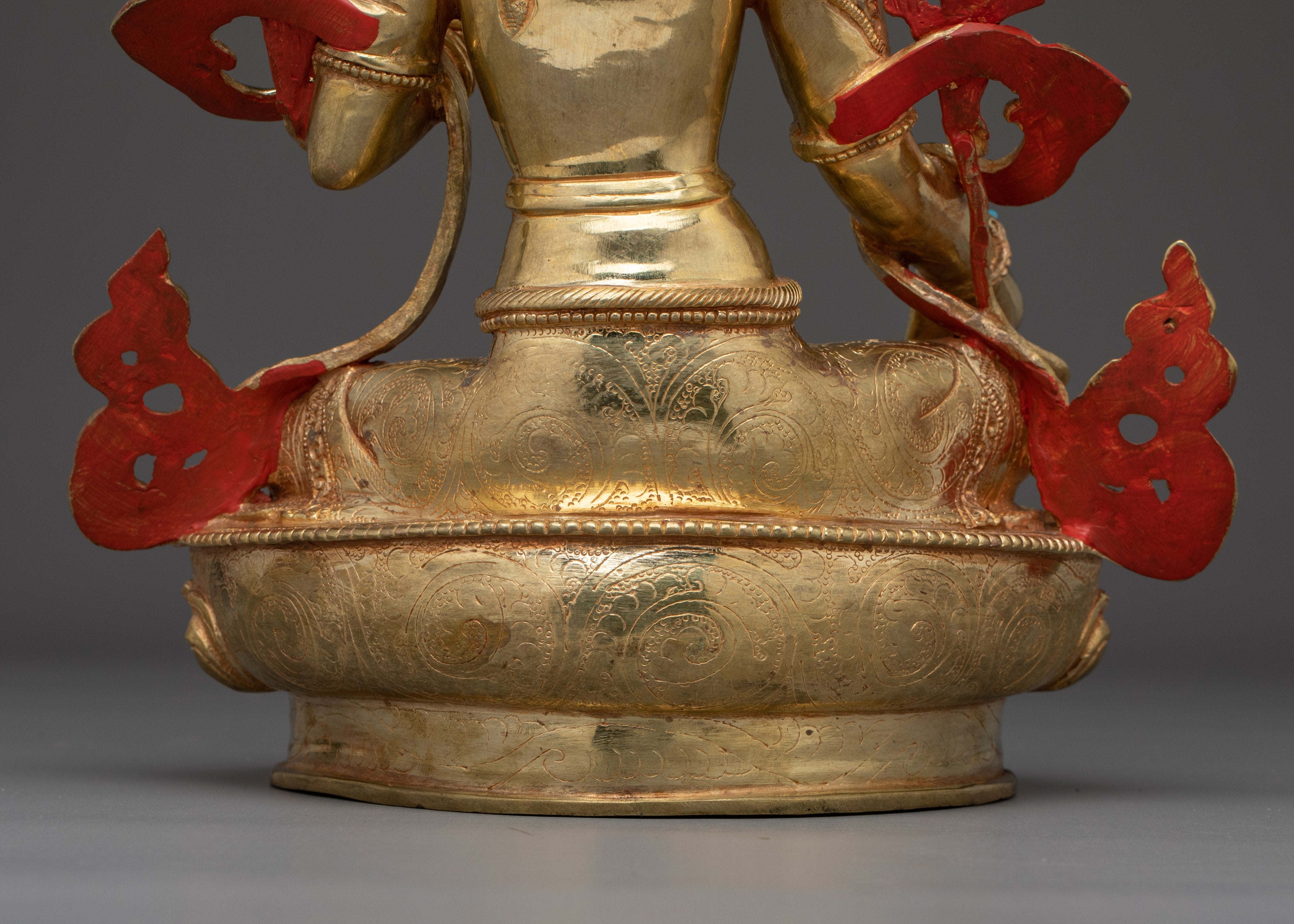 Golden Shyama Tara Handcrafted Statue | Green Tara - Mother of all Buddhas