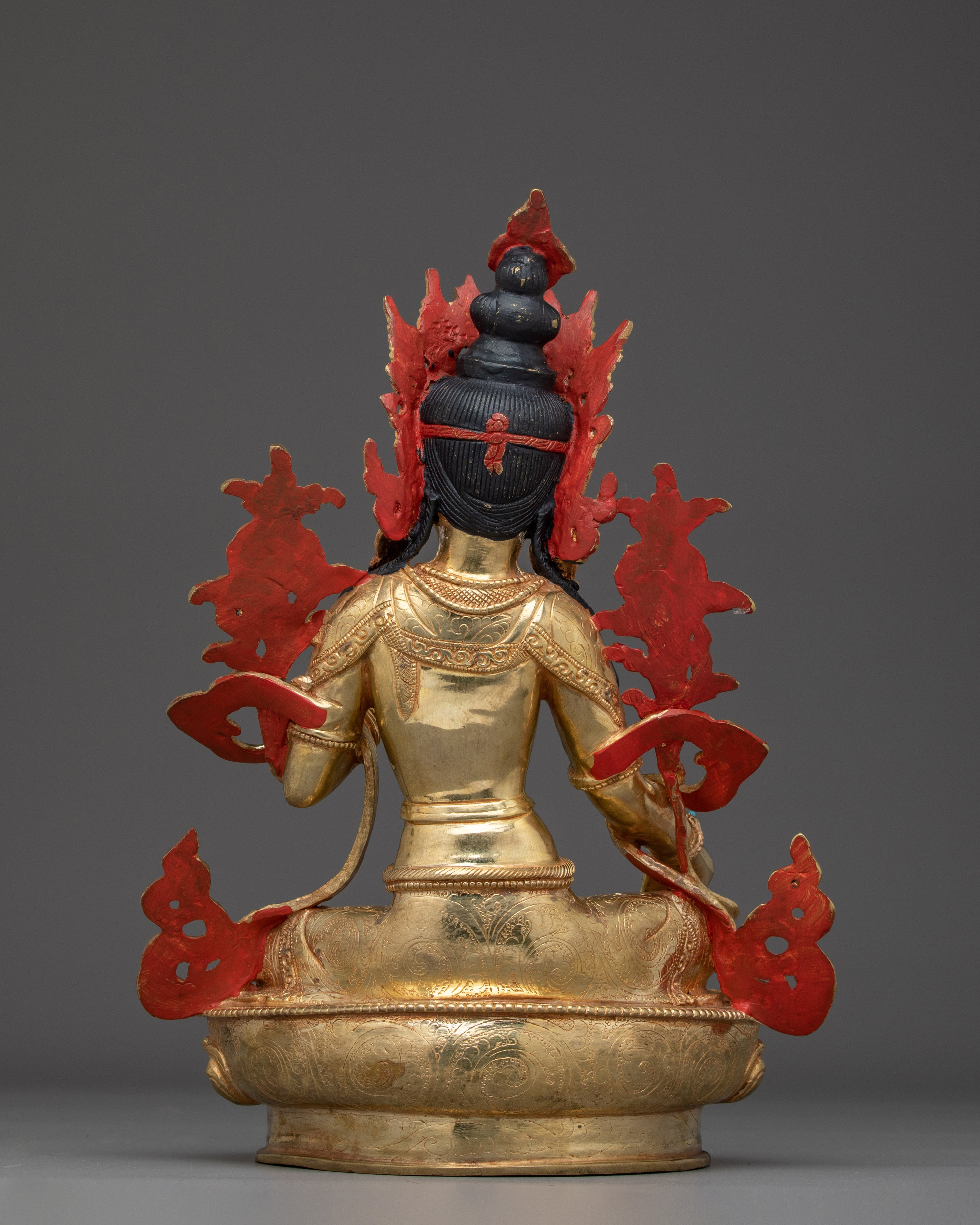 Golden Shyama Tara Handcrafted Statue | Green Tara - Mother of all Buddhas