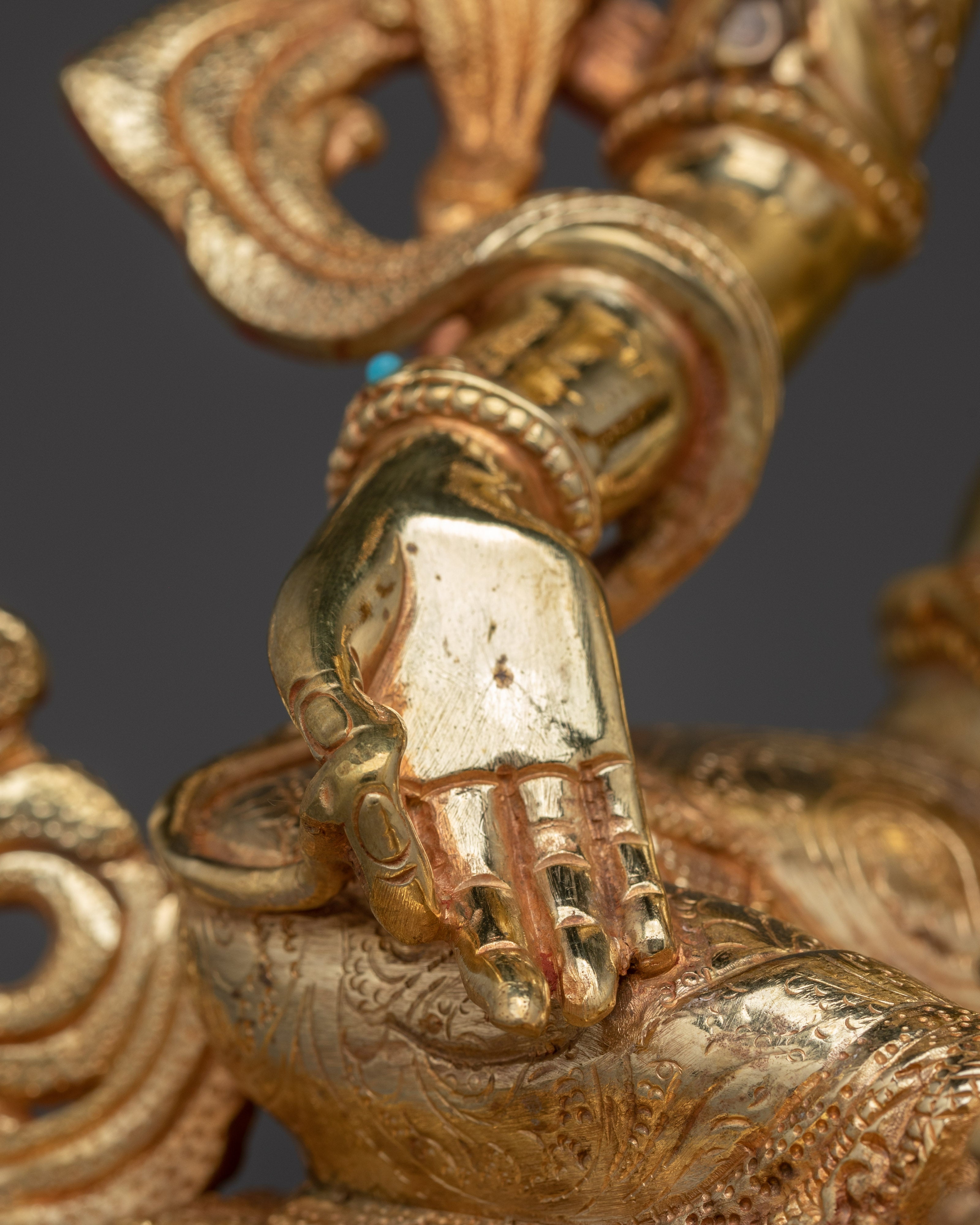 Golden Shyama Tara Handcrafted Statue | Green Tara - Mother of all Buddhas