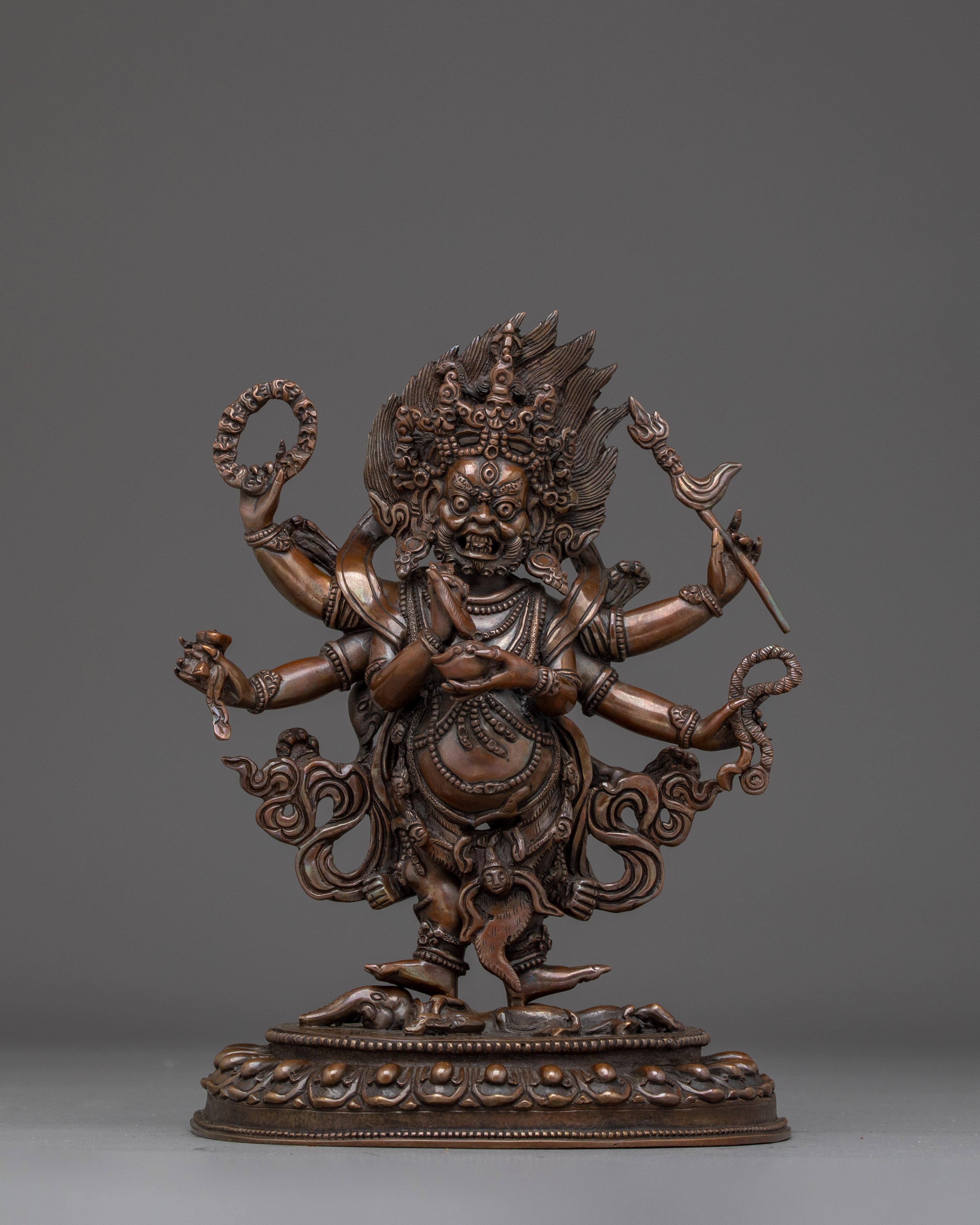 Statue of Six Armed Mahakala | Tibetan Mahakala Artwork