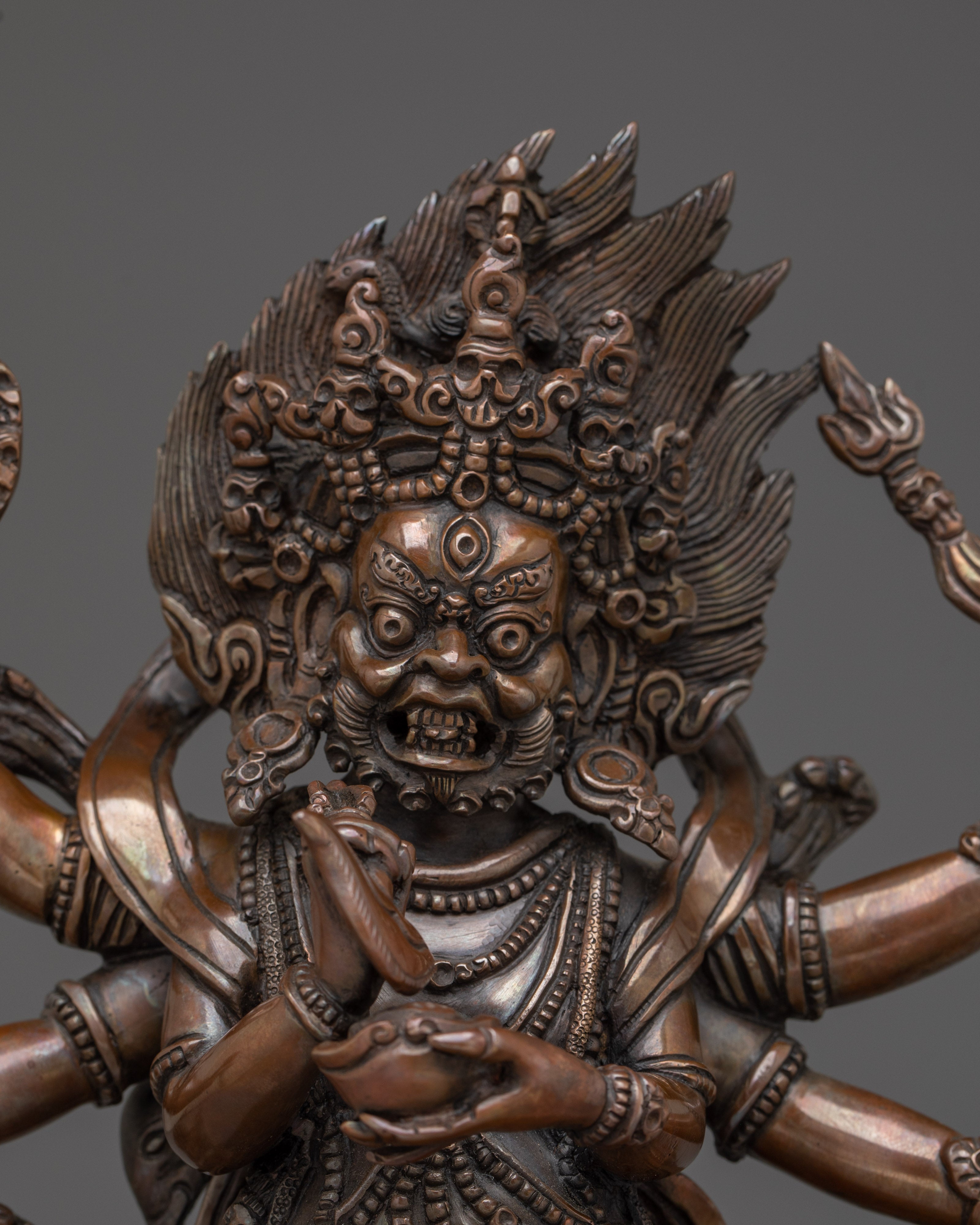 Statue of Six Armed Mahakala | Tibetan Mahakala Artwork
