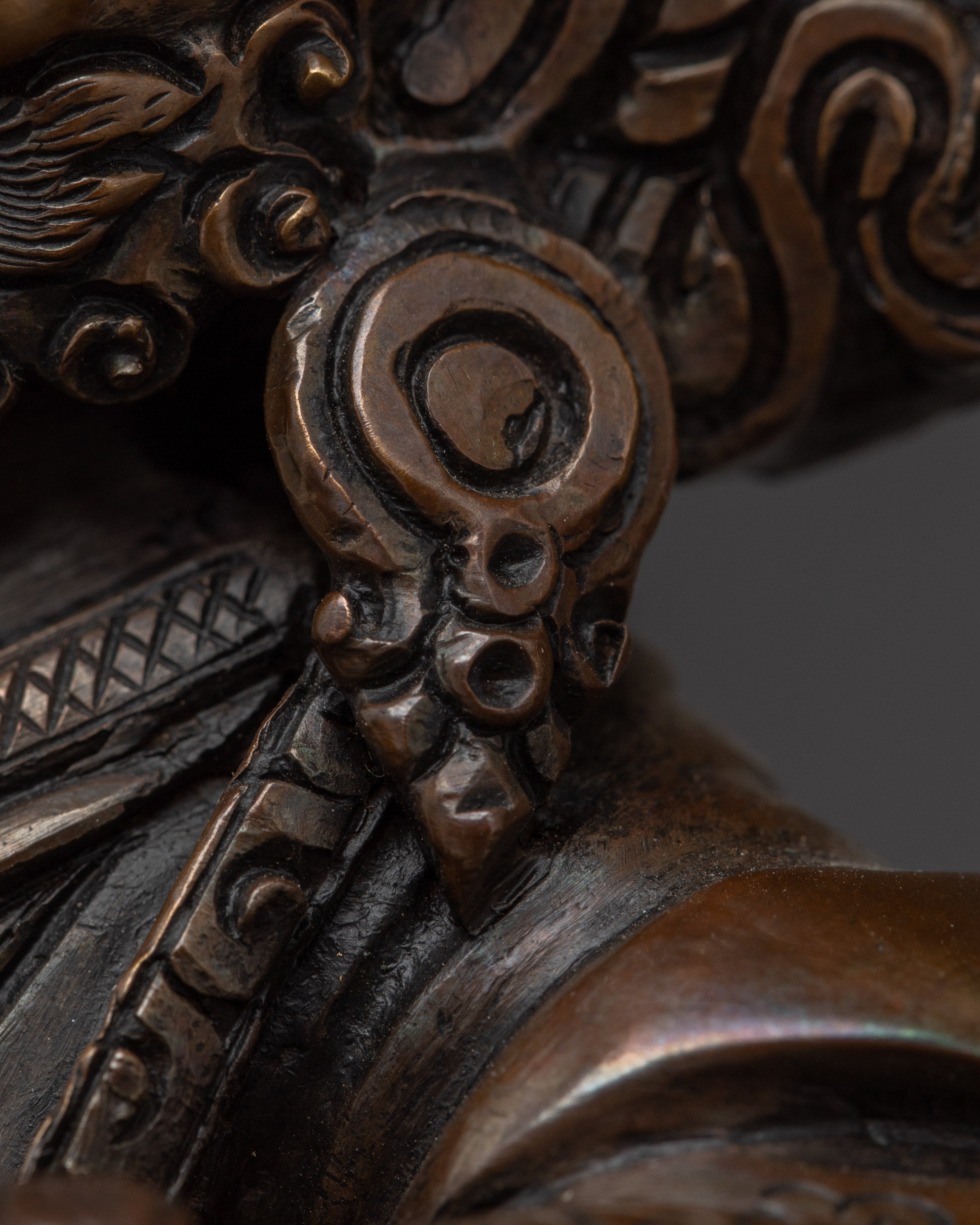 Oxidized Mahakala Bernagchen Statue | Buddhist Spiritual Decor