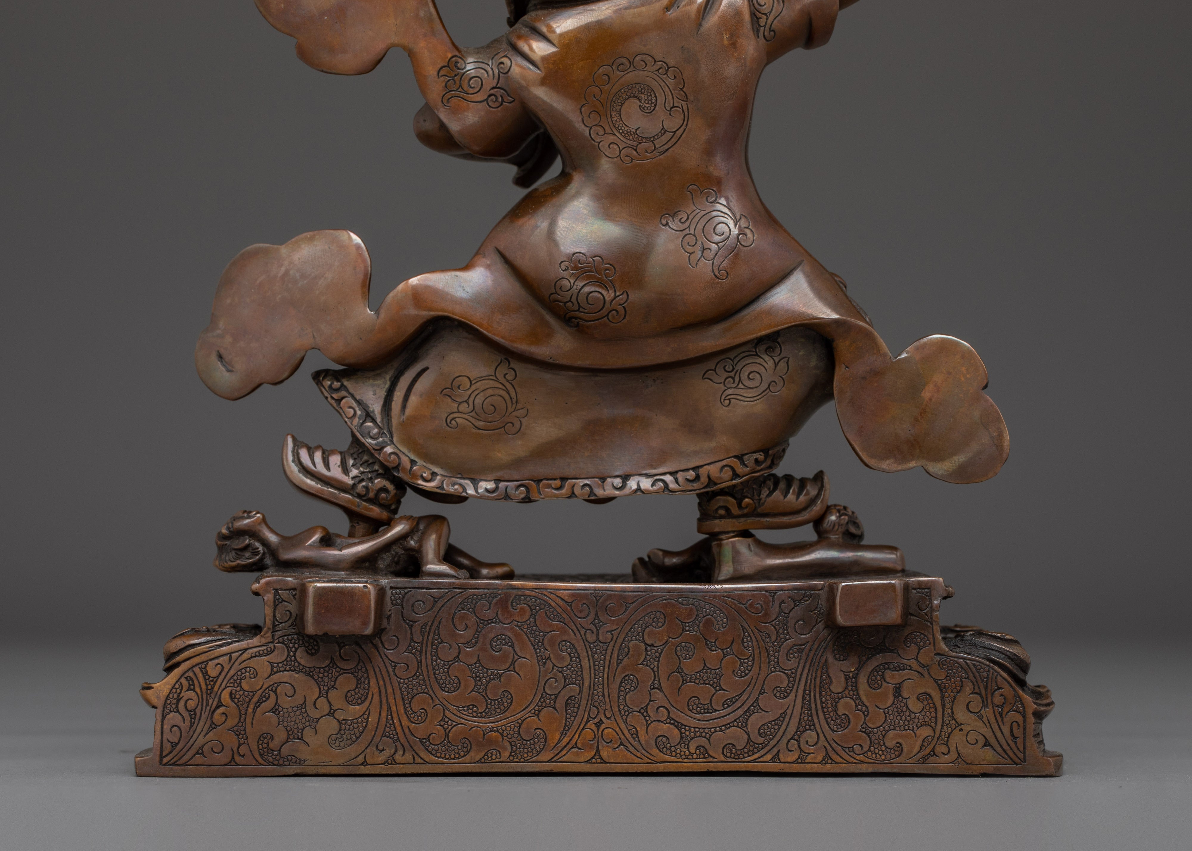 Oxidized Mahakala Bernagchen Statue | Buddhist Spiritual Decor