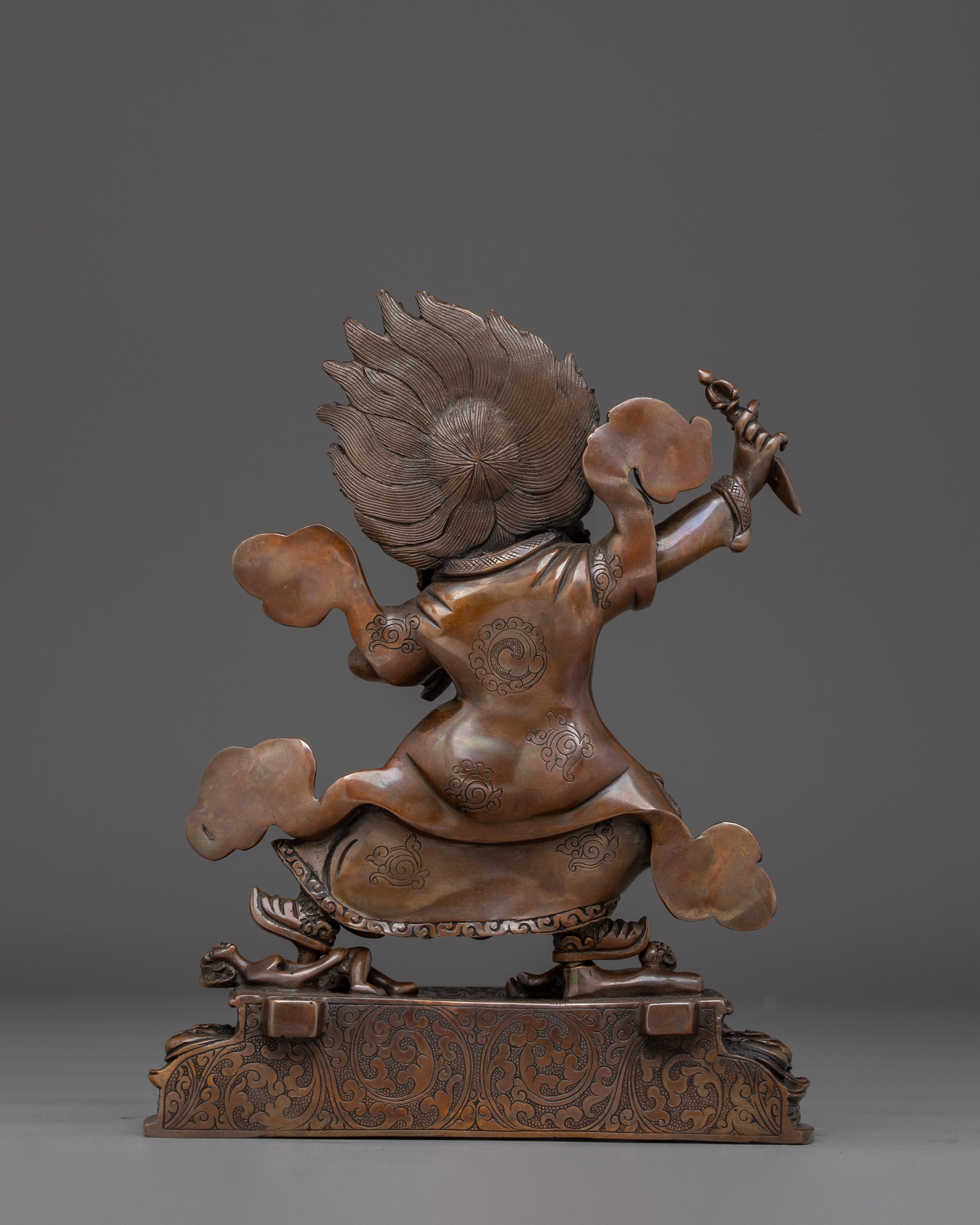 Oxidized Mahakala Bernagchen Statue | Buddhist Spiritual Decor