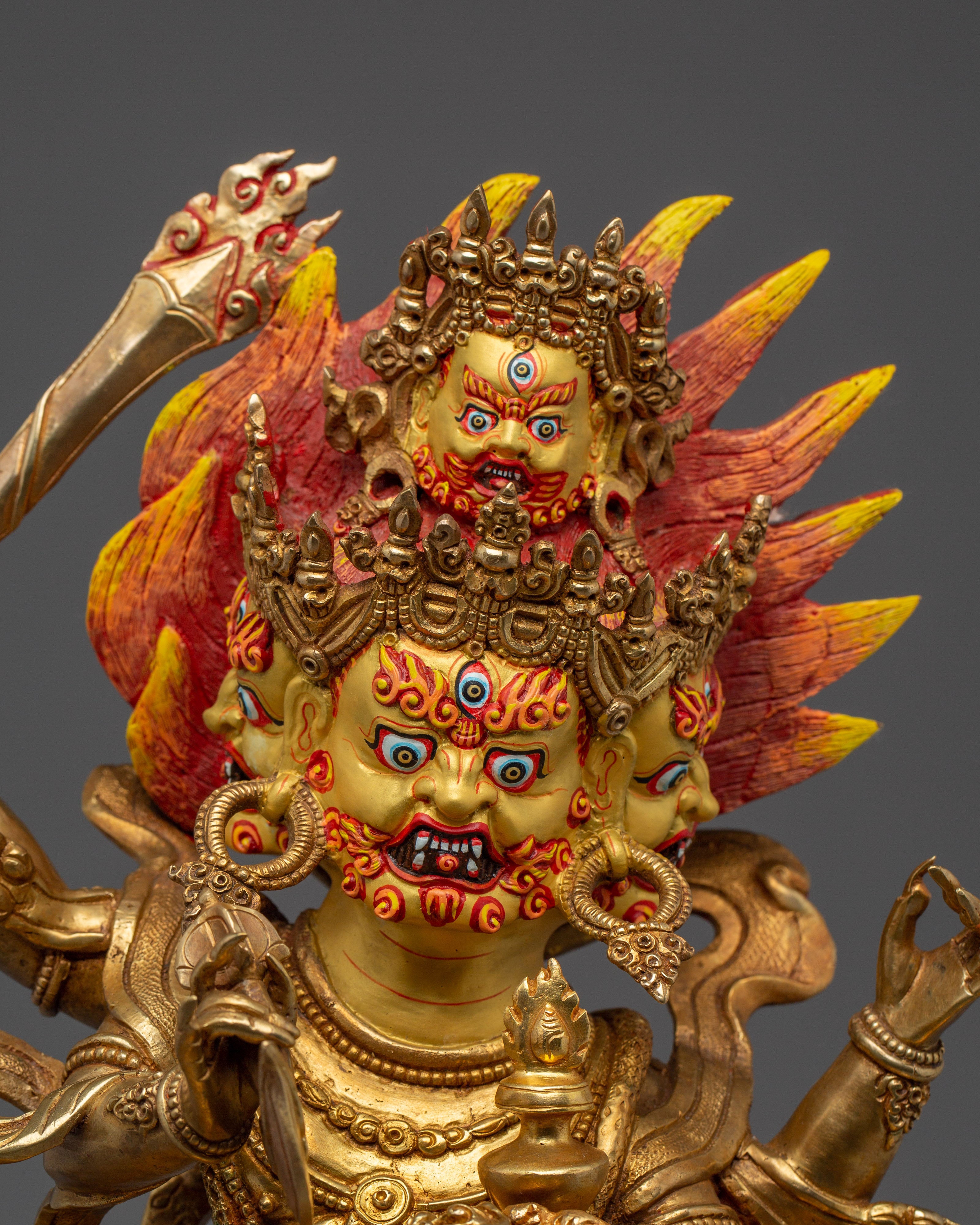 Chaturbhuja Mahakala Statue | Buddhist Guardian Deity