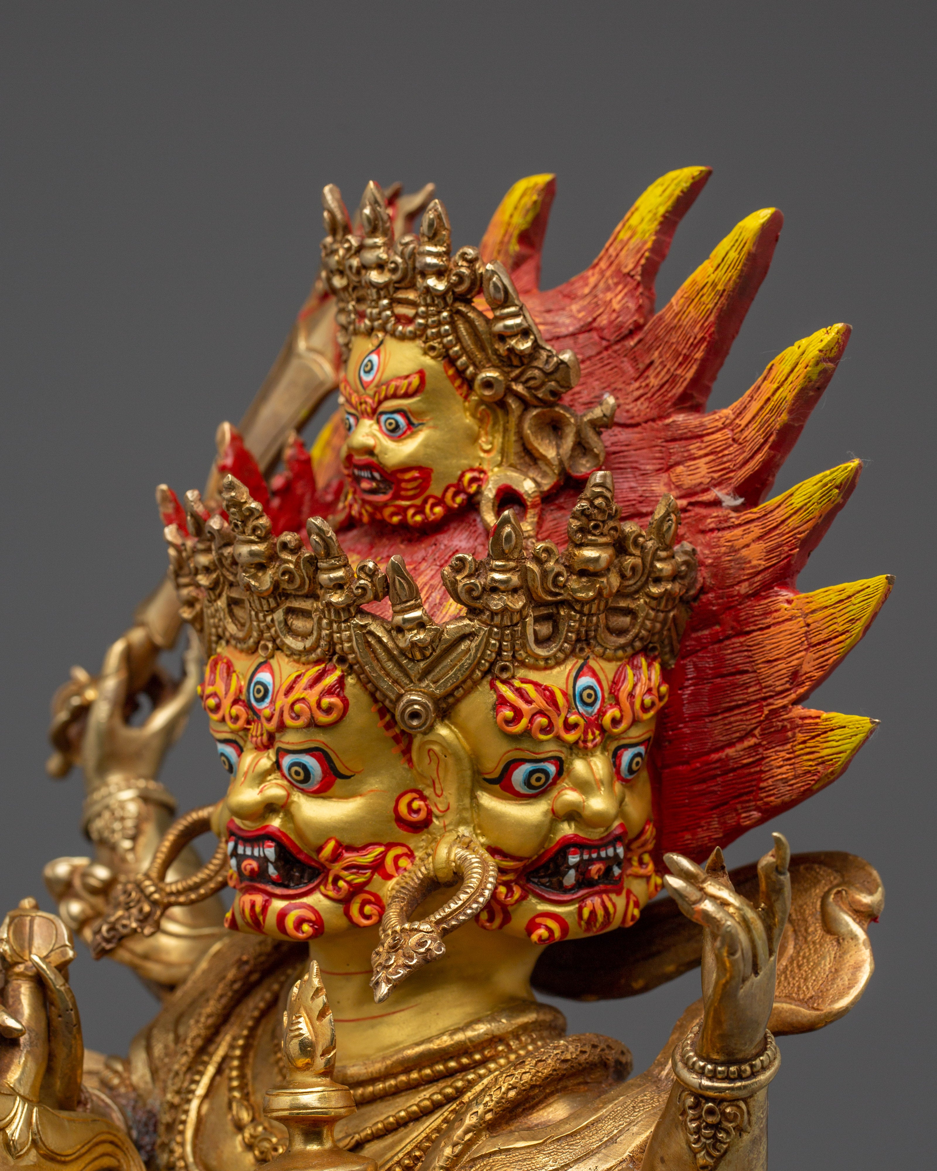 Chaturbhuja Mahakala Statue | Buddhist Guardian Deity