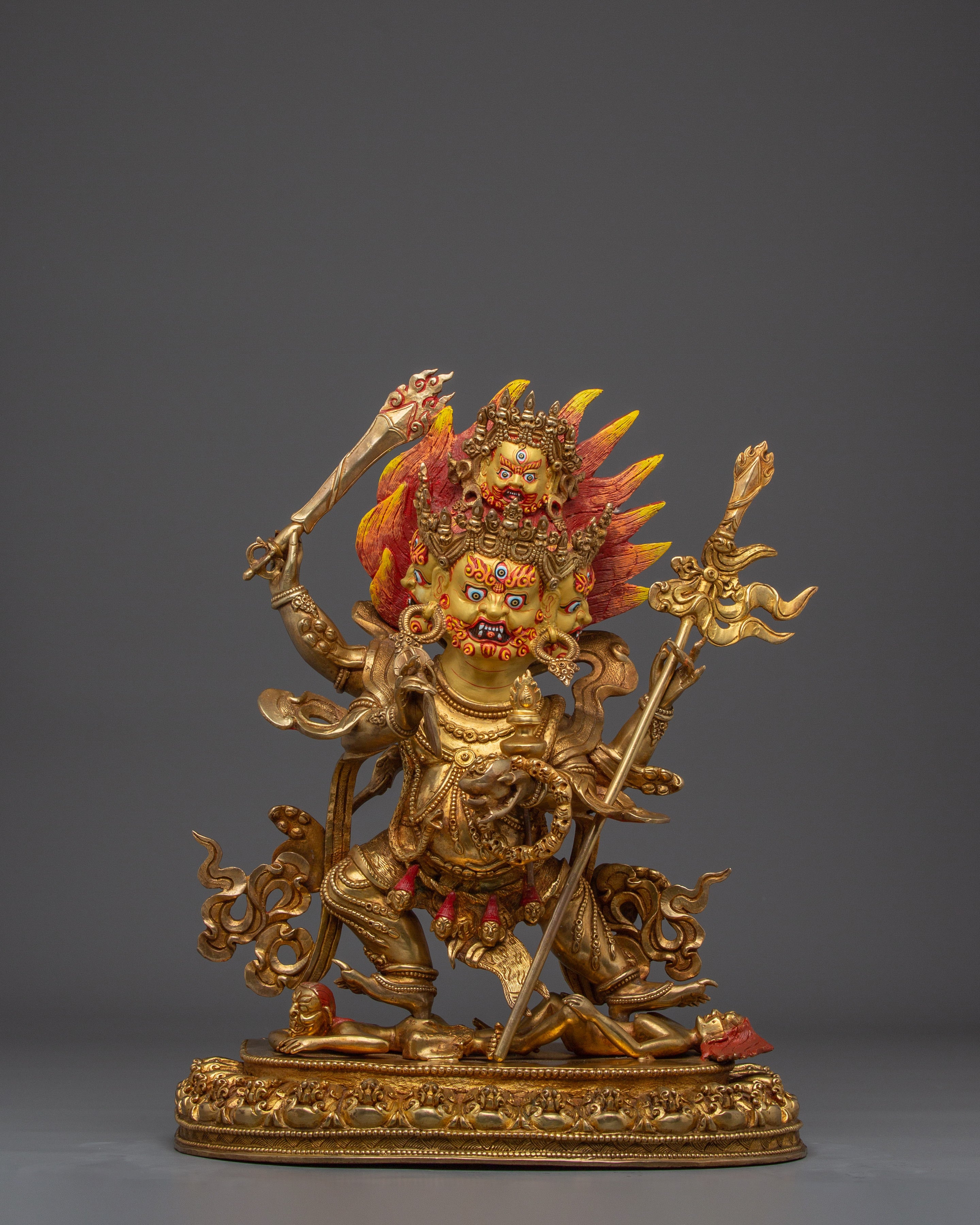 Chaturbhuja Mahakala Statue | Buddhist Guardian Deity