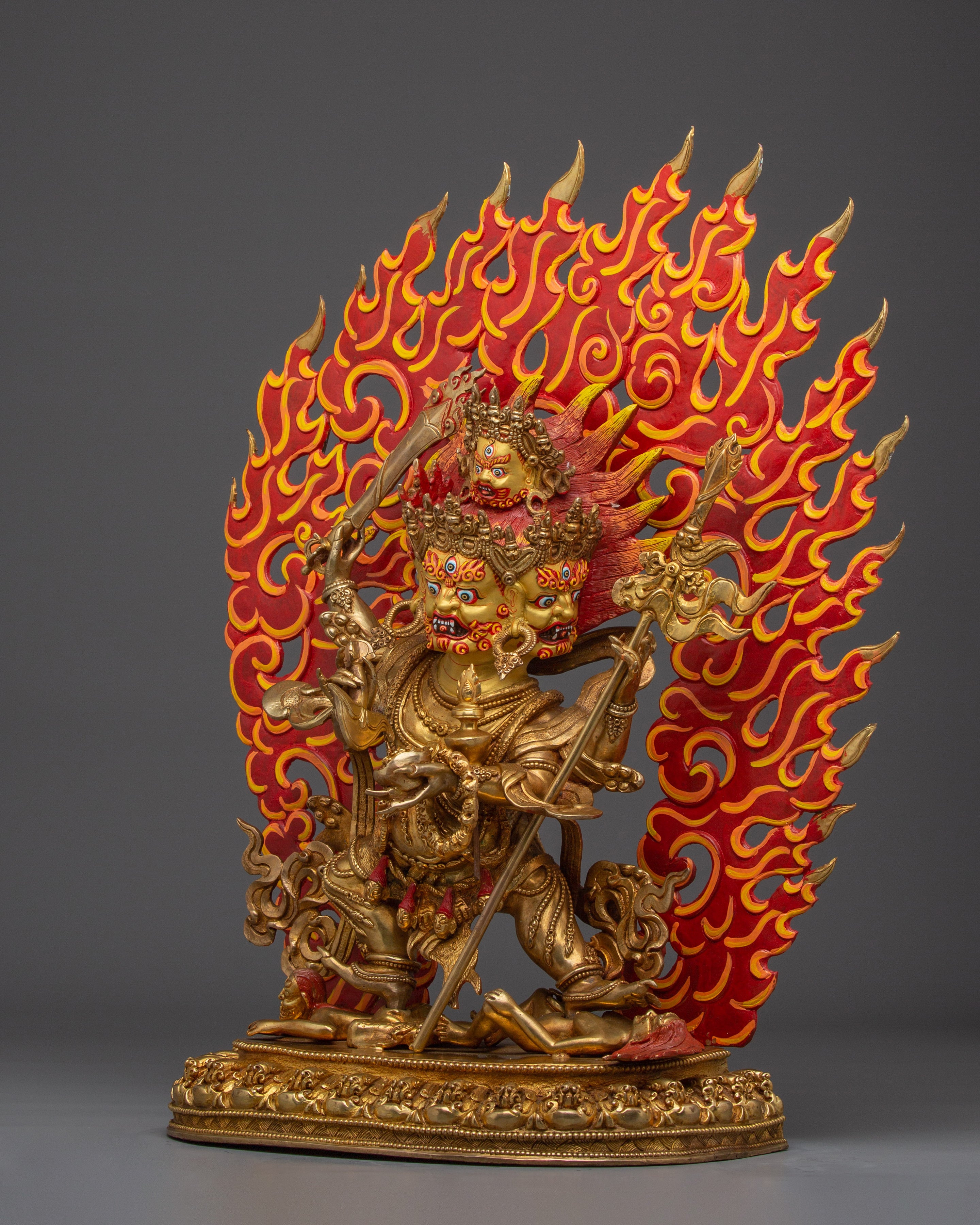 Chaturbhuja Mahakala Statue | Buddhist Guardian Deity