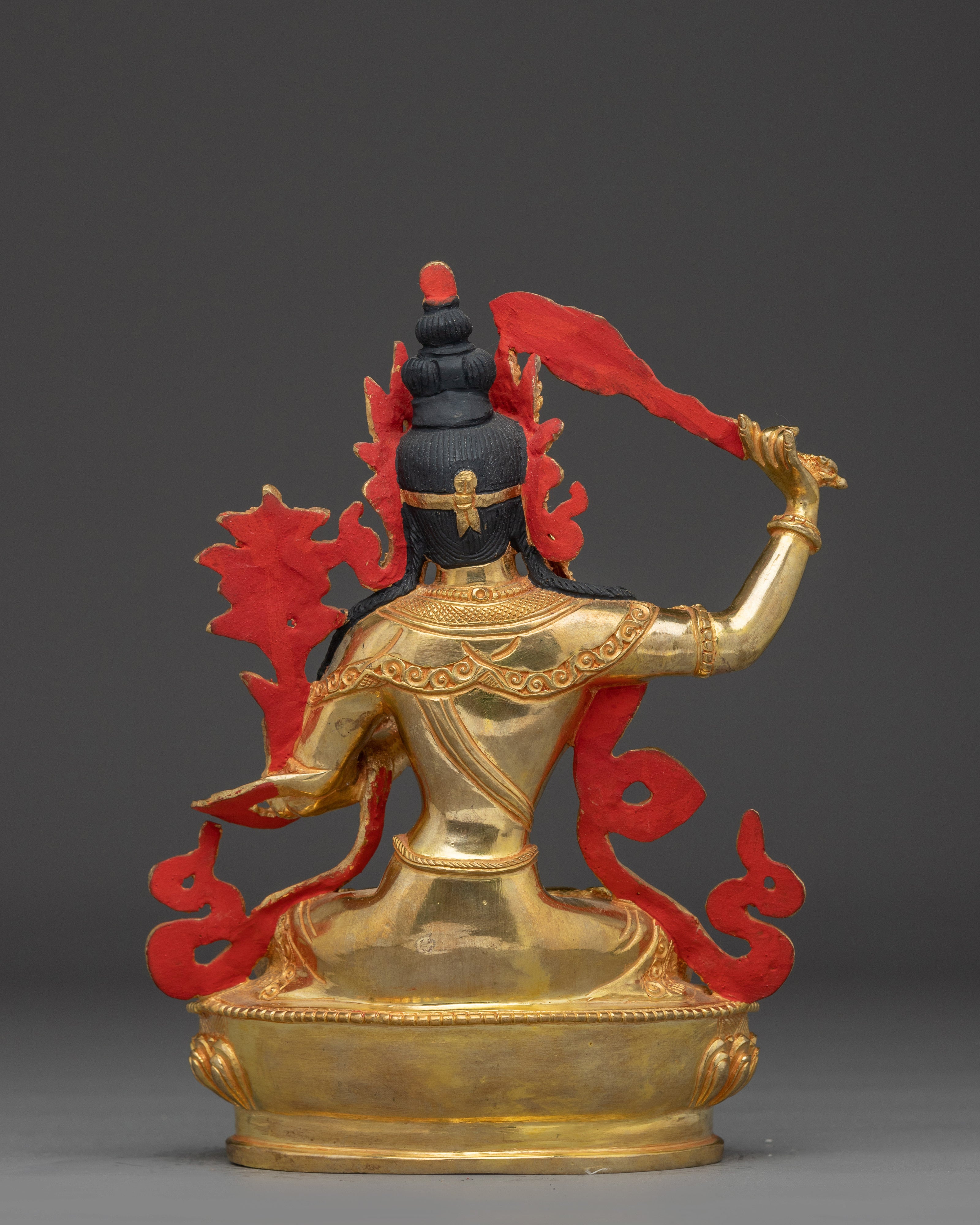 Copper Manjushri Figurine for Meditation | Wisdom Deity for Spiritual Focus