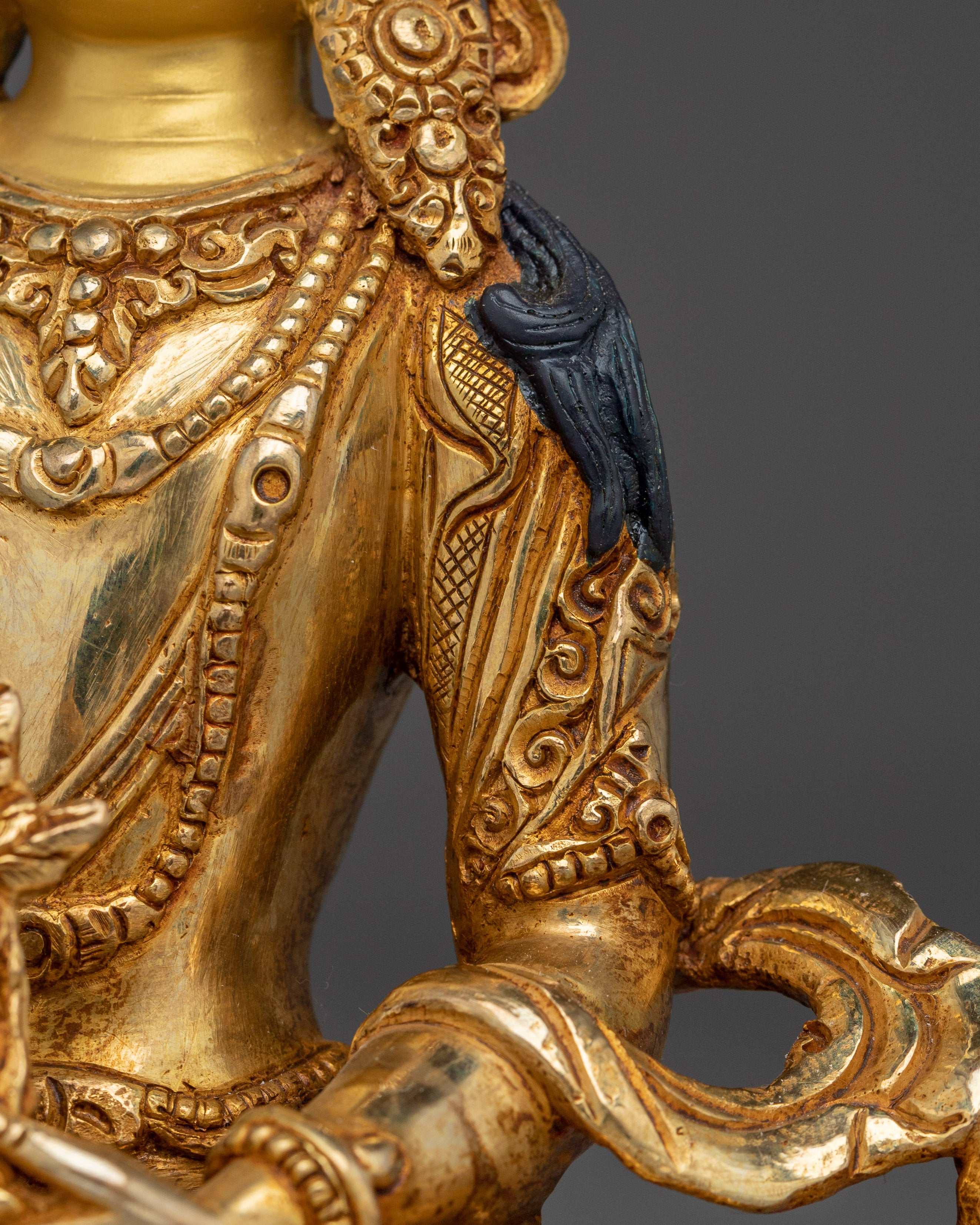 Himalayan Copper Figurine of Amitayus | Deity for Longevity and Blessings