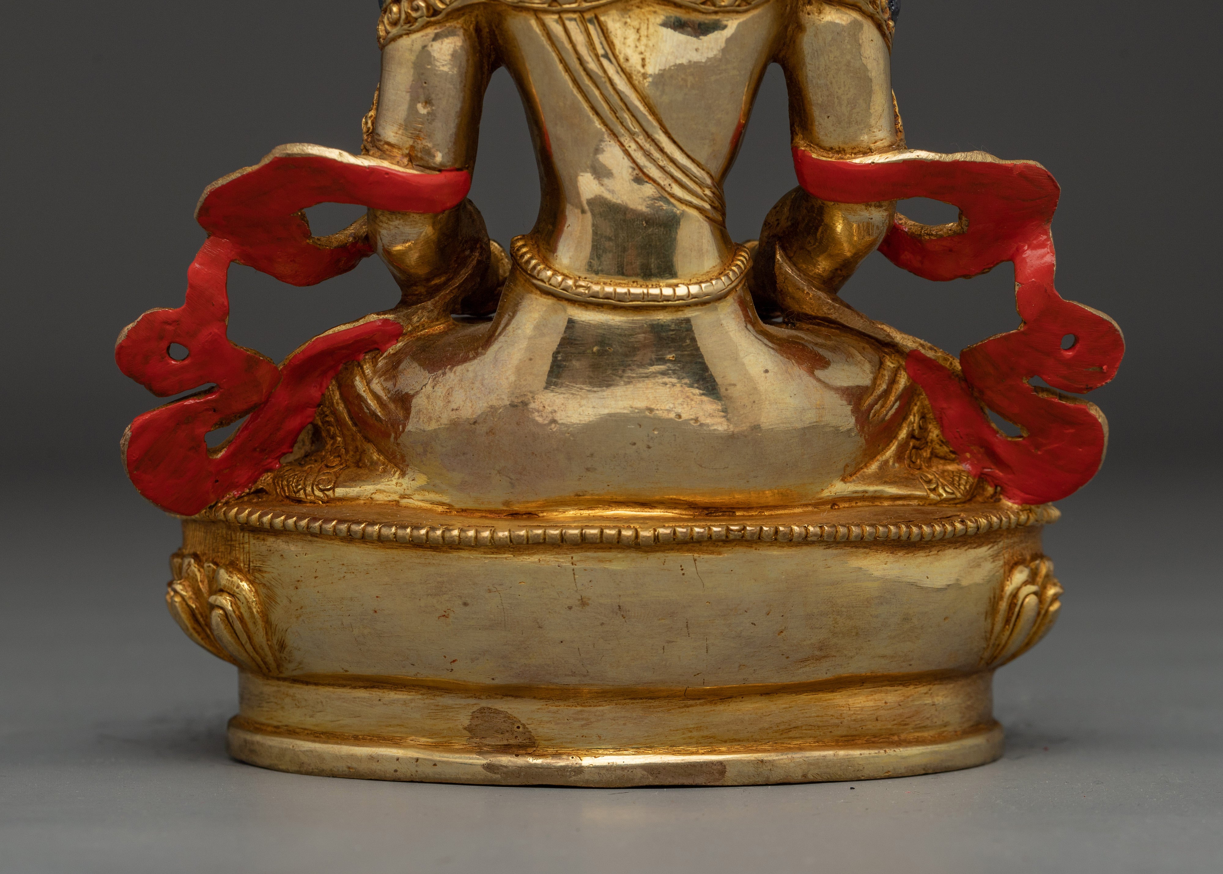 Himalayan Copper Figurine of Amitayus | Deity for Longevity and Blessings