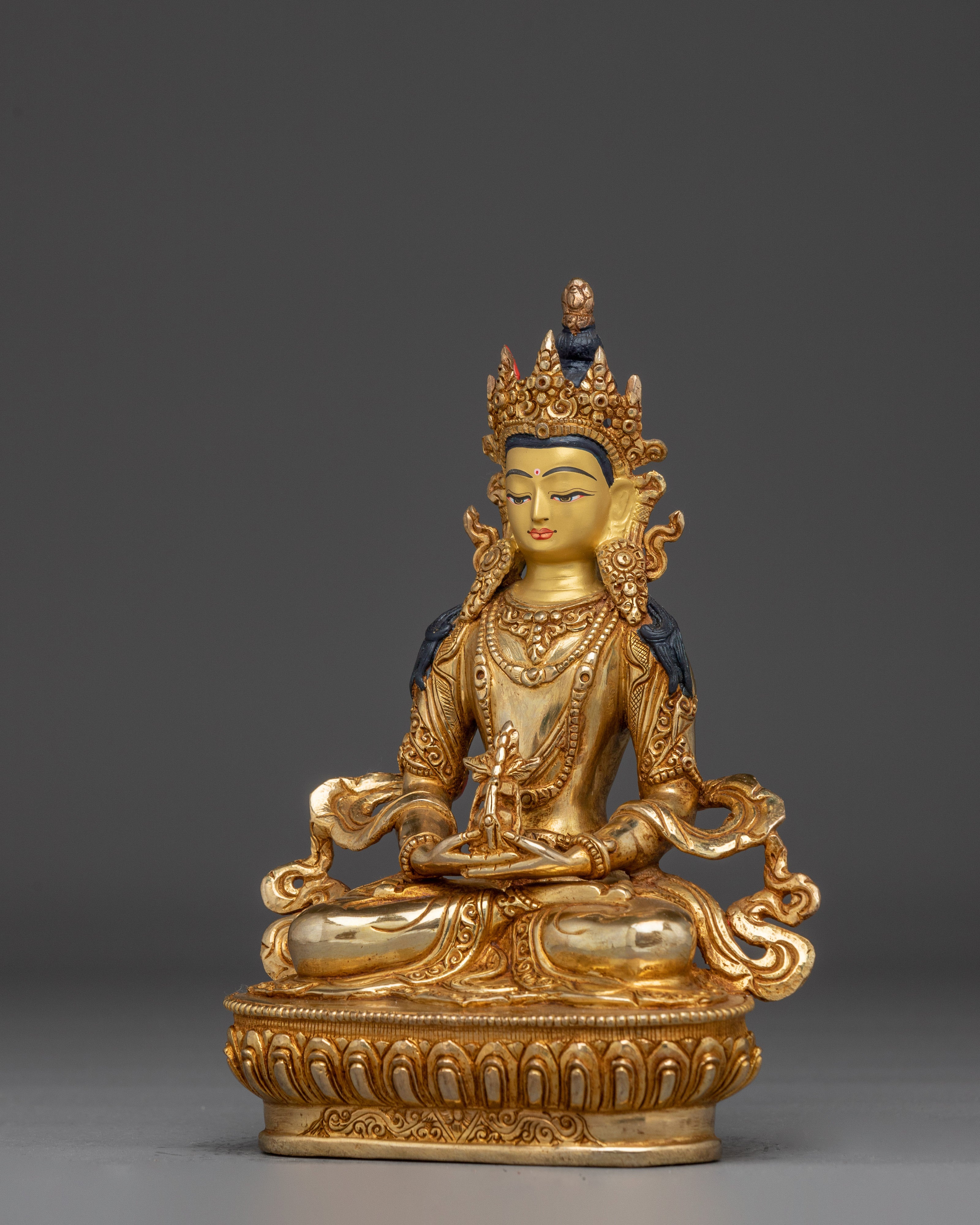 Himalayan Copper Figurine of Amitayus | Deity for Longevity and Blessings