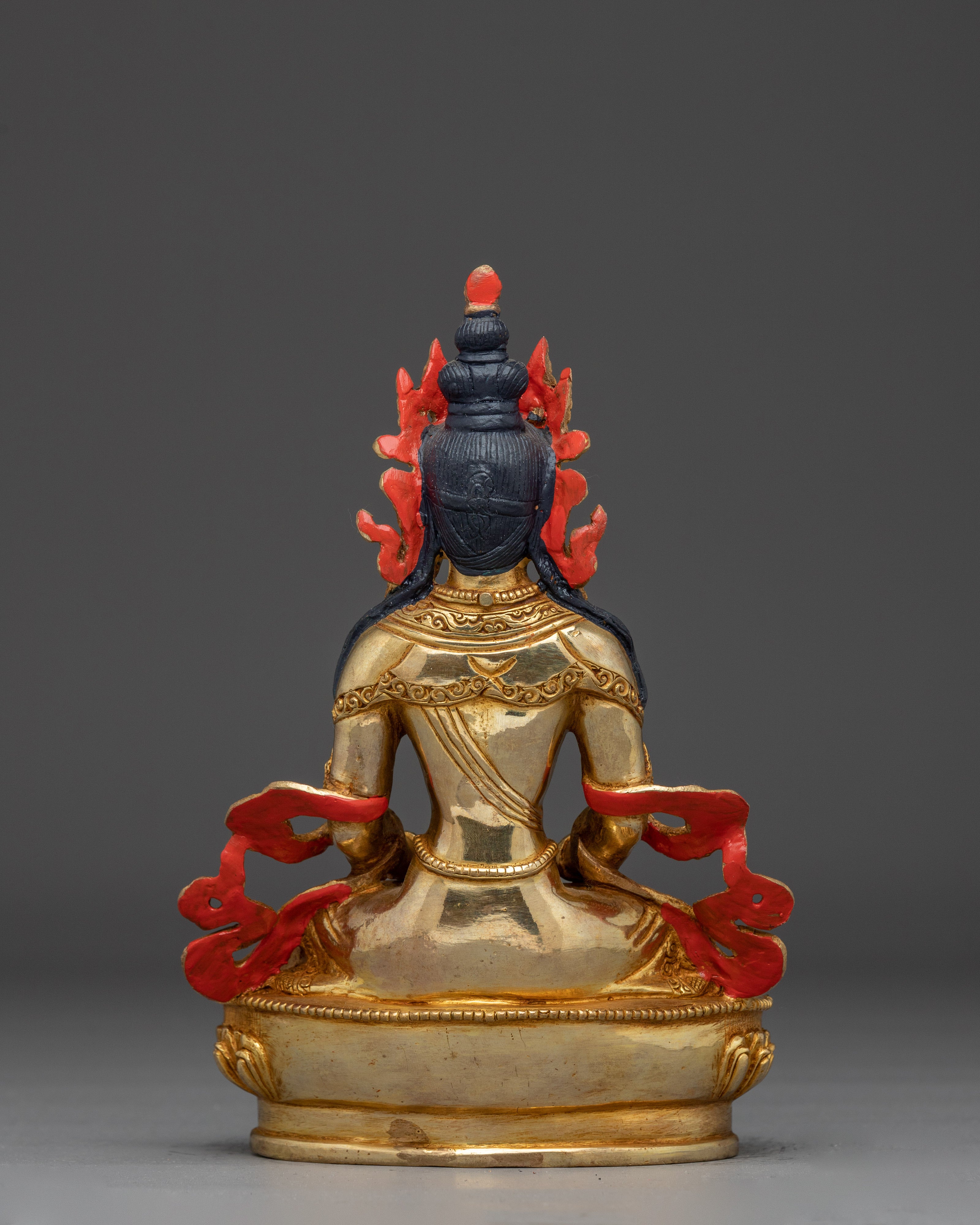 Himalayan Copper Figurine of Amitayus | Deity for Longevity and Blessings