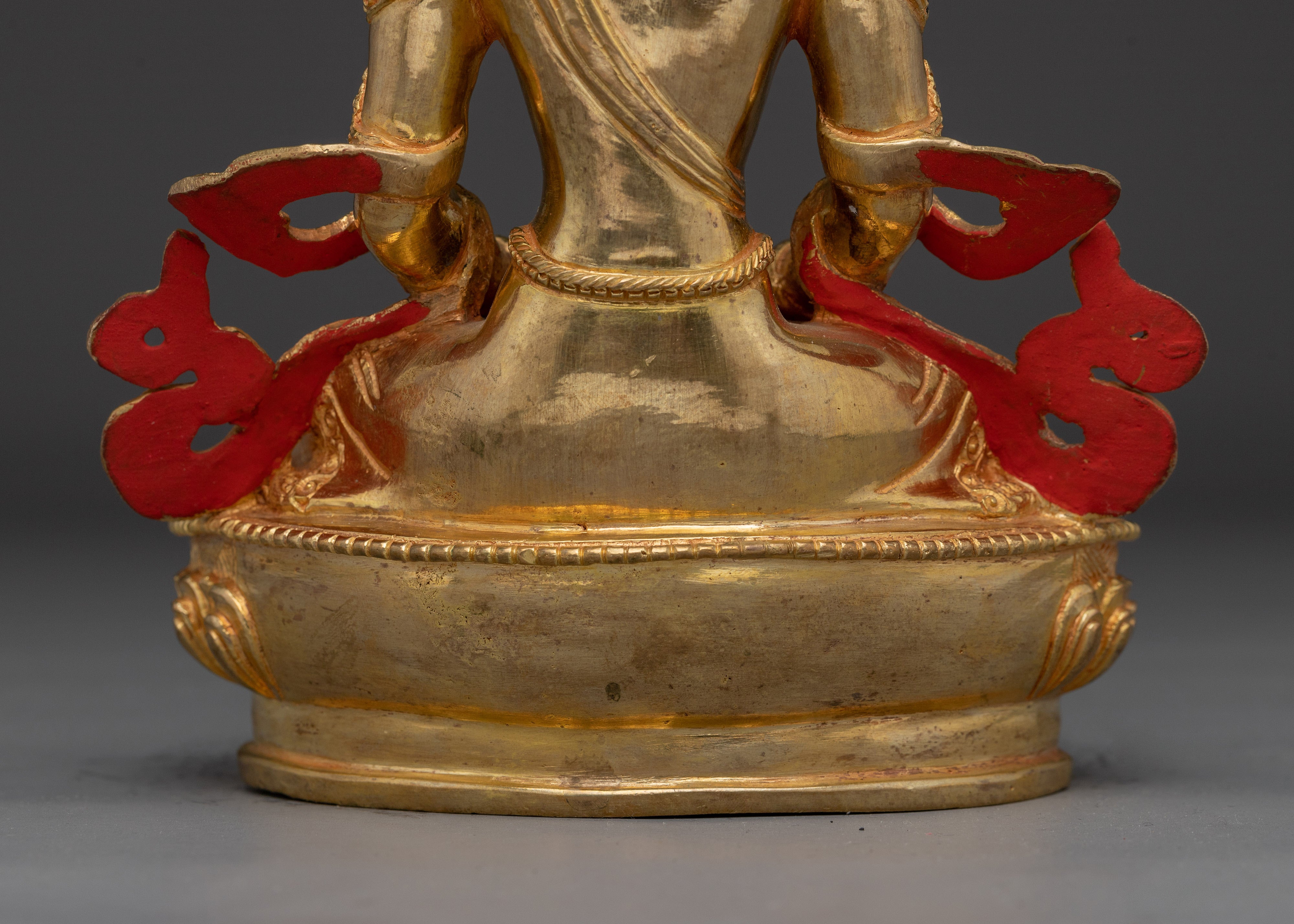 Himalayan Copper Statue of Amitayus | Deity for Longevity and Blessings