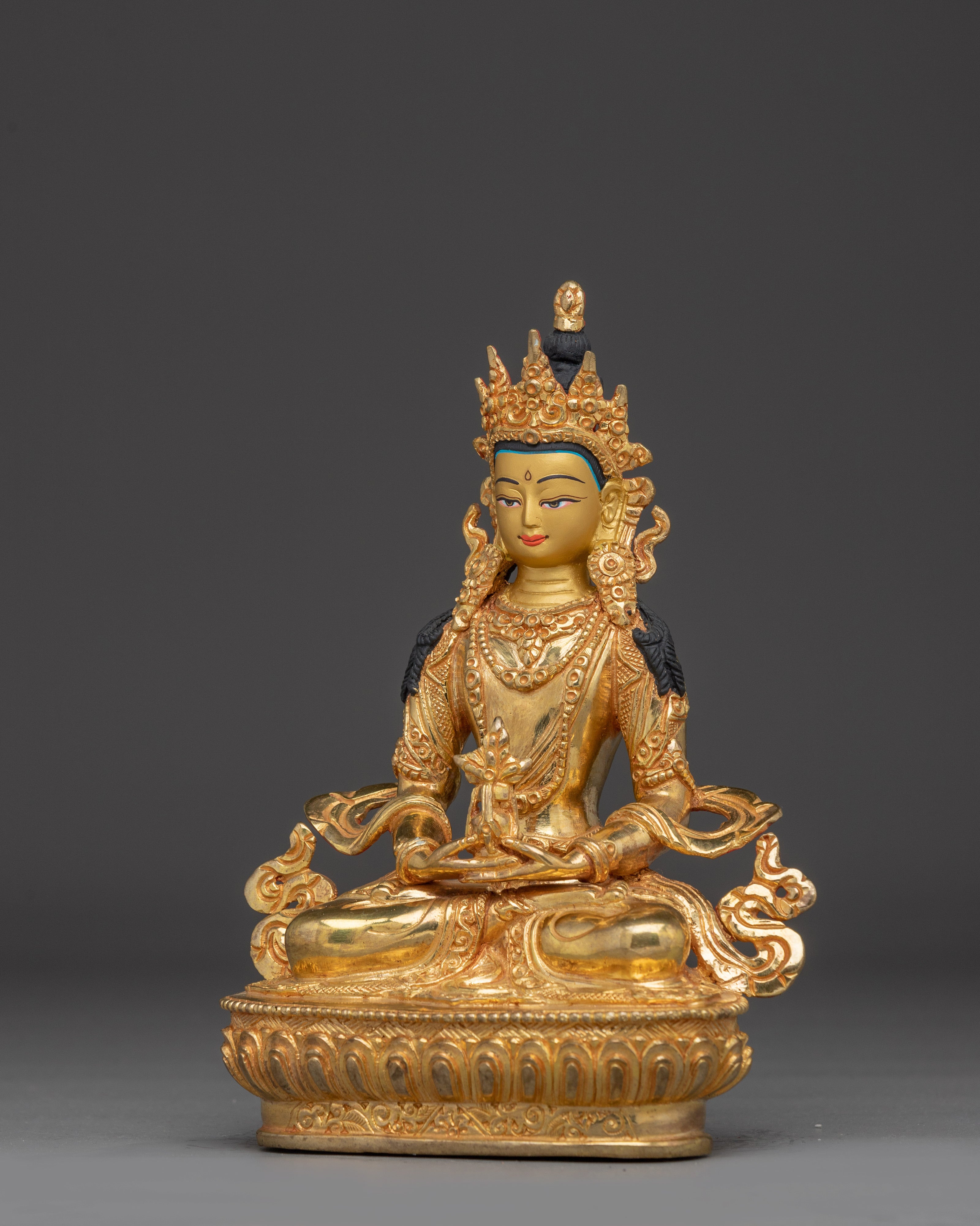 Himalayan Copper Statue of Amitayus | Deity for Longevity and Blessings