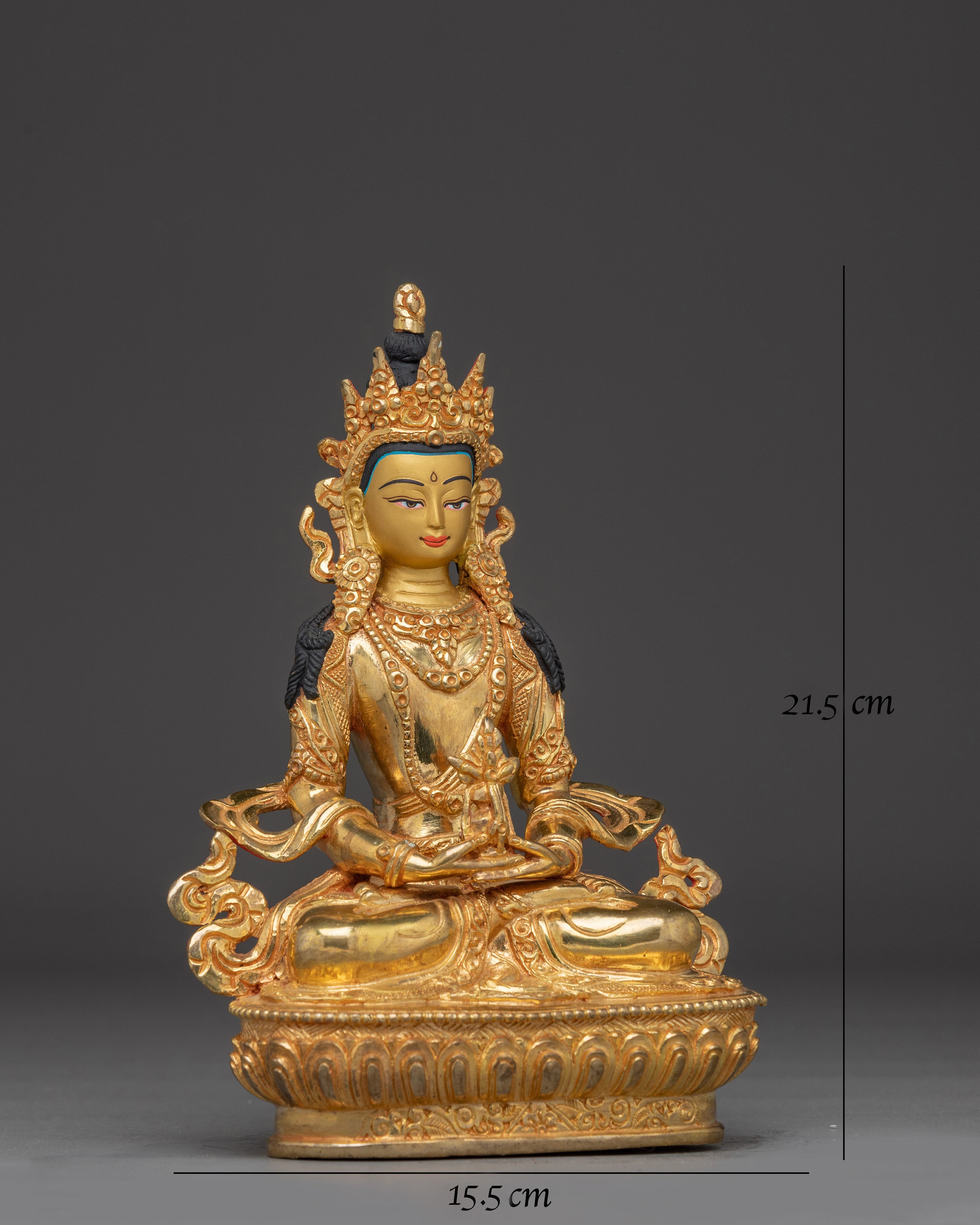 Himalayan Copper Statue of Amitayus | Deity for Longevity and Blessings