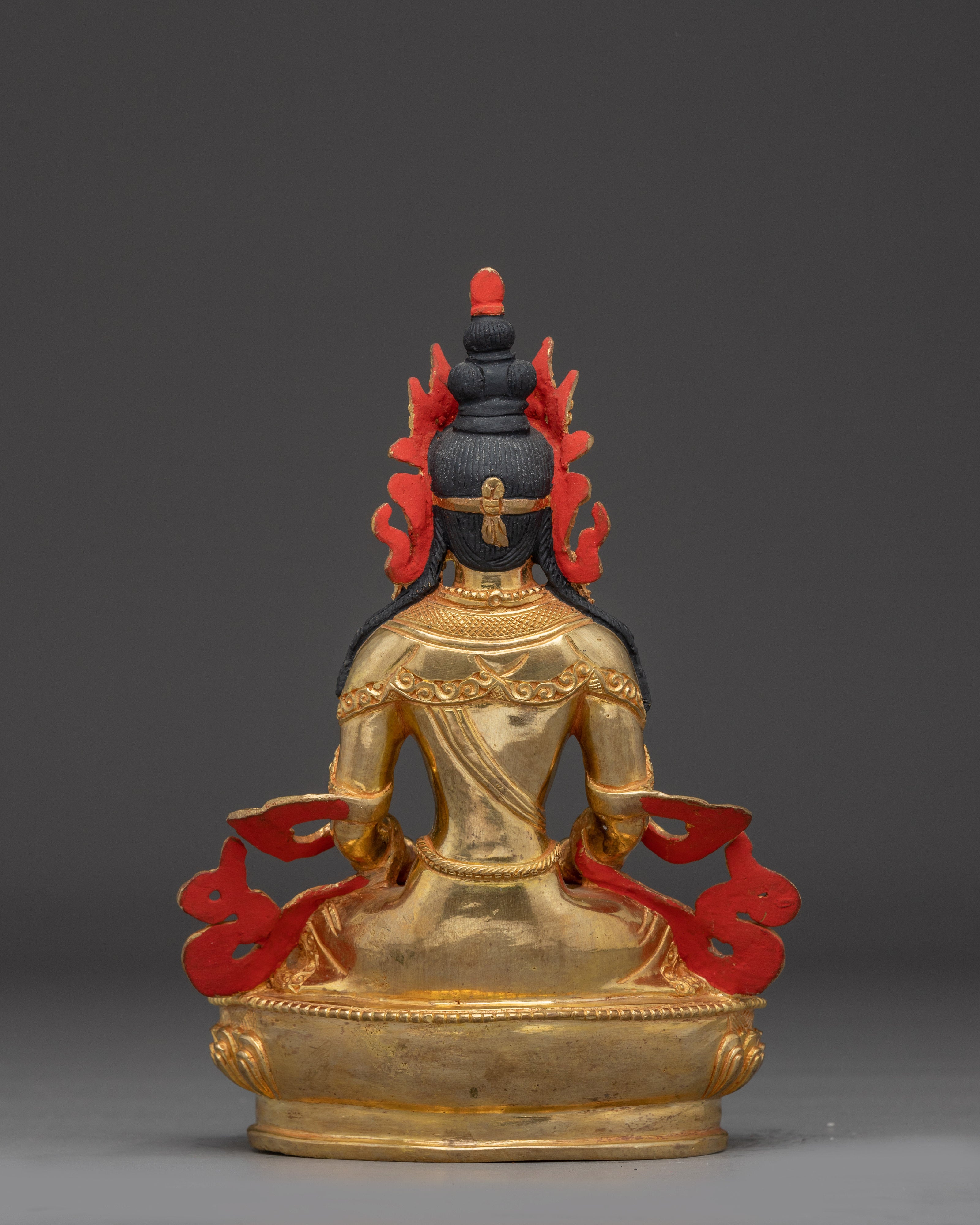 Himalayan Copper Statue of Amitayus | Deity for Longevity and Blessings