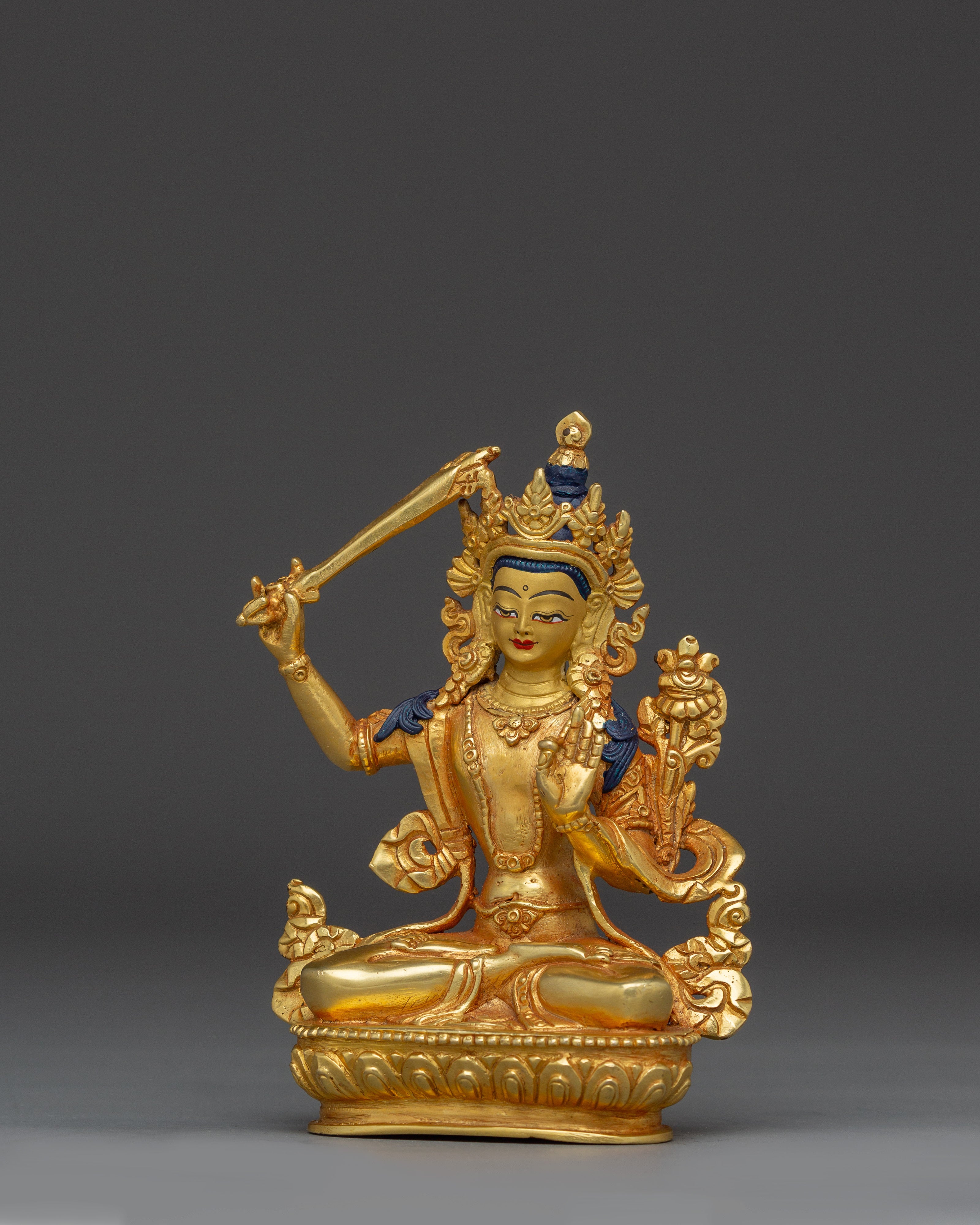 Tibetan Deity of Manjushri | Wisdom Deity Sculpture