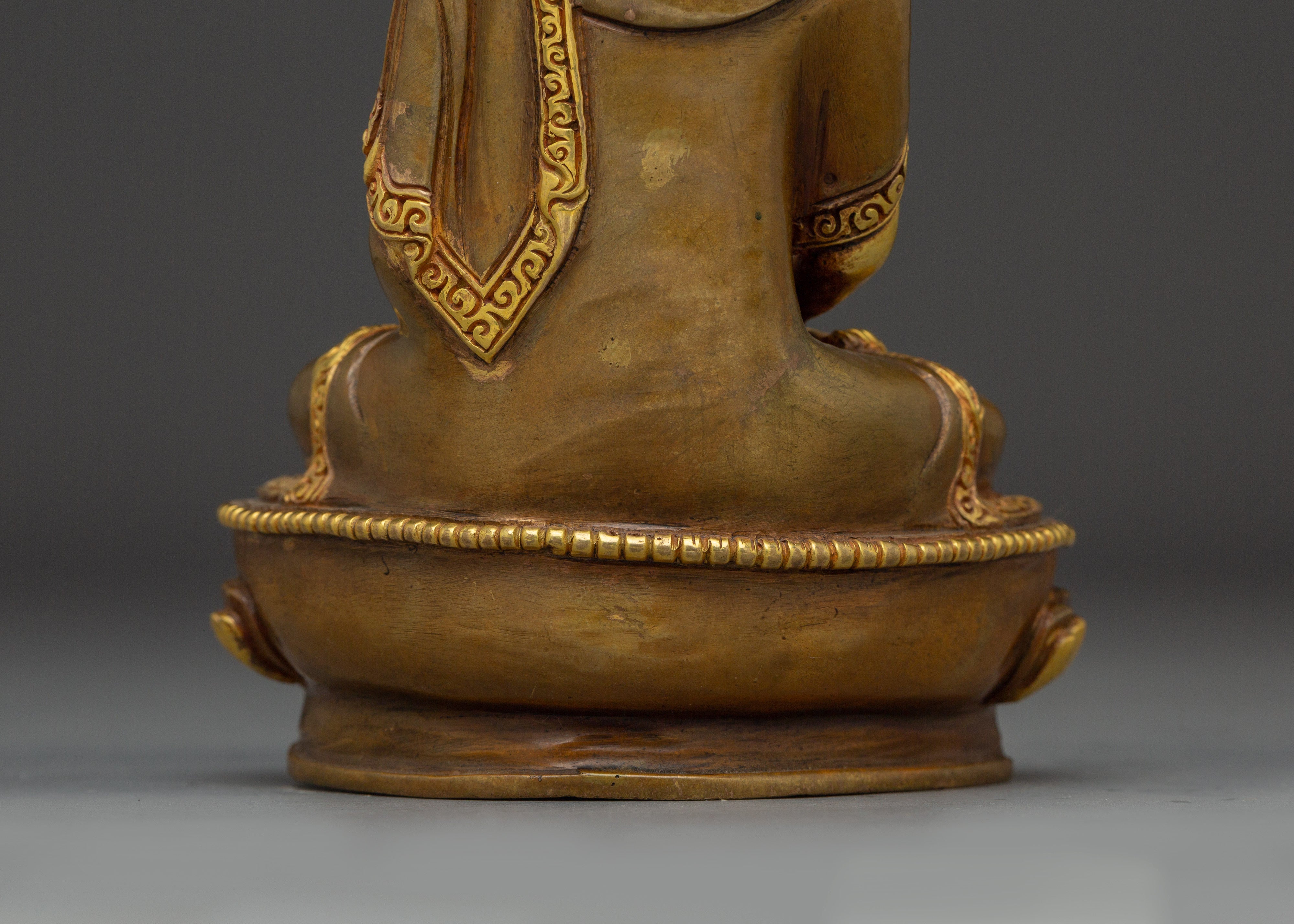 Serene Amitabha Buddha Copper Art | 48 Great Vows