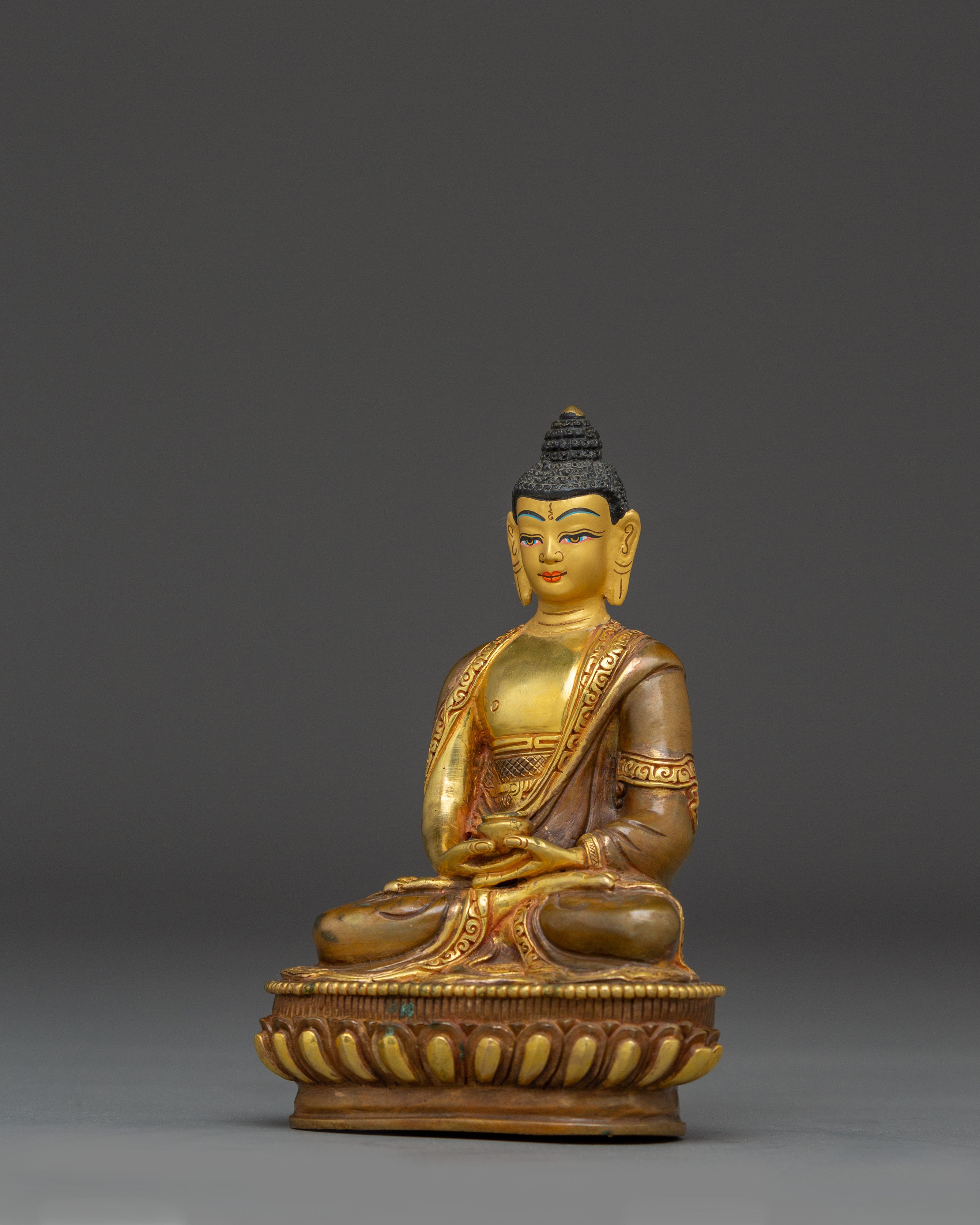 Serene Amitabha Buddha Copper Art | 48 Great Vows