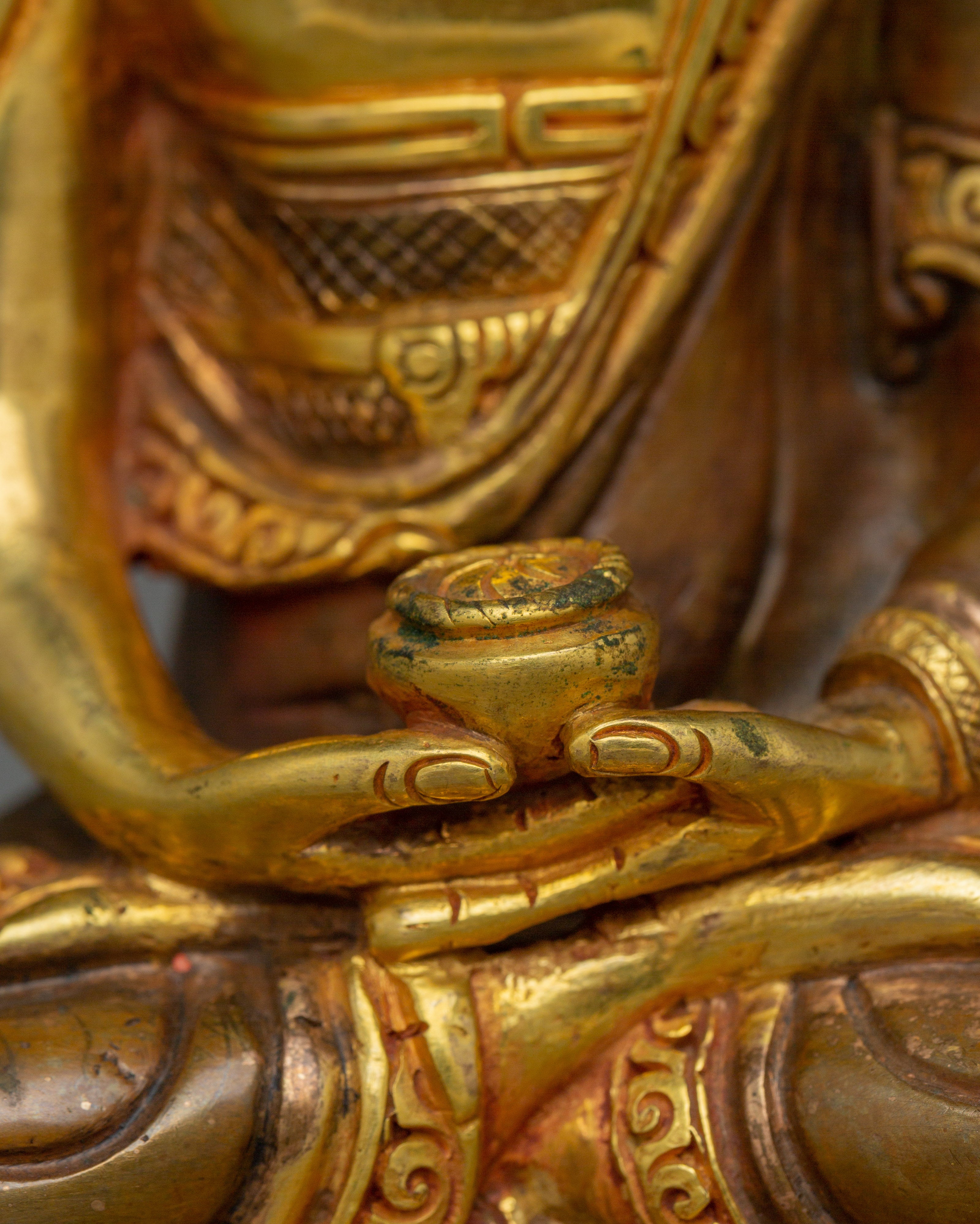 Serene Amitabha Buddha Copper Art | 48 Great Vows