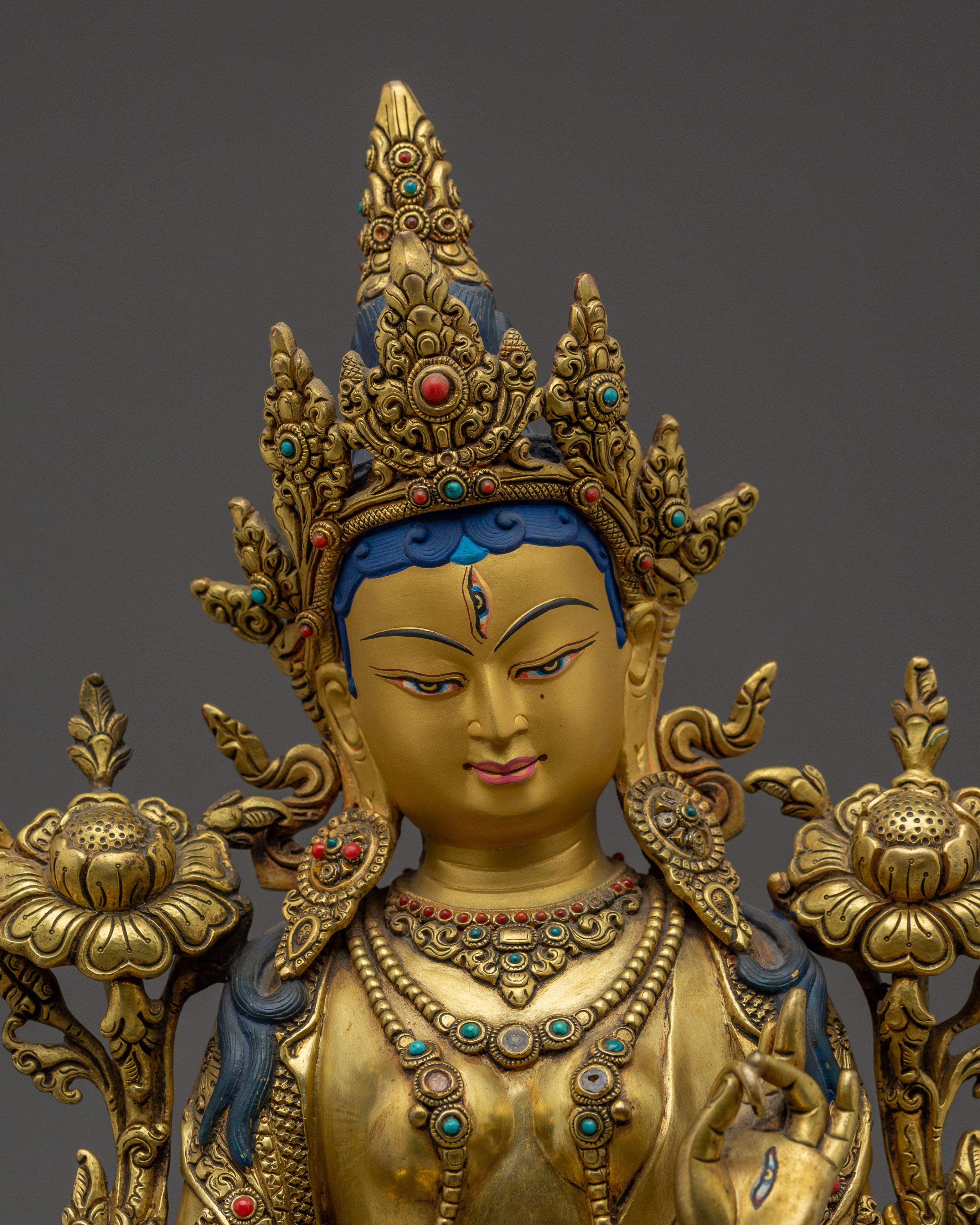 Peaceful Compassion Deity of White Tara Art | The Bodhisattva of Long Life