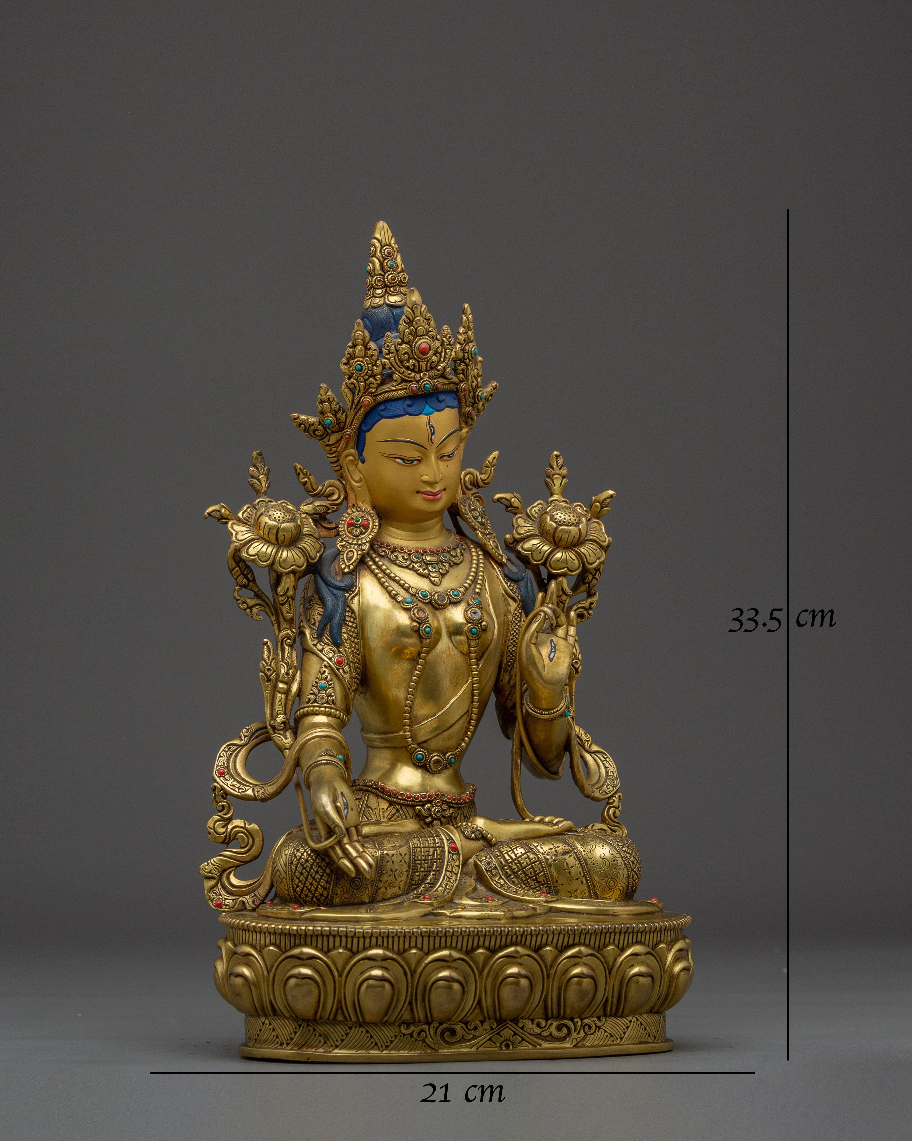 Peaceful Compassion Deity of White Tara Art