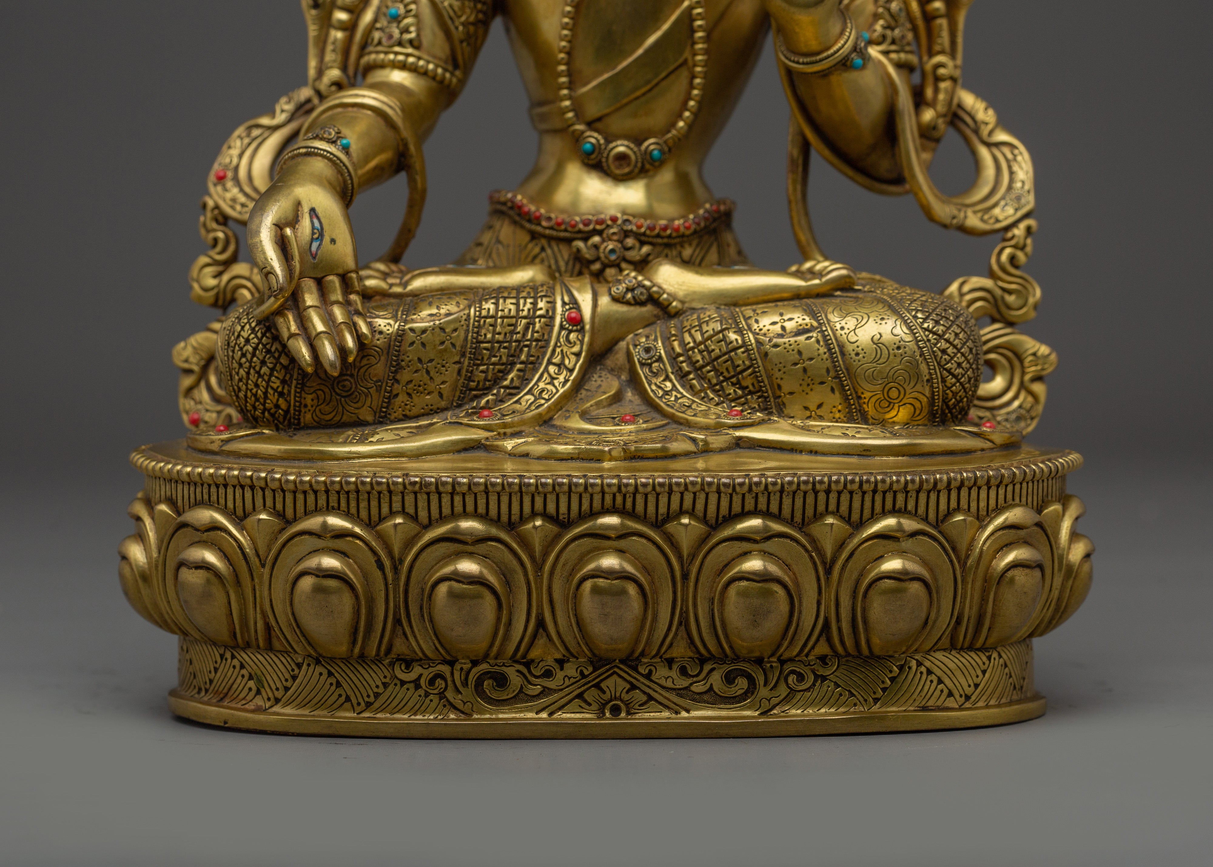 Peaceful Compassion Deity of White Tara Art | The Bodhisattva of Long Life