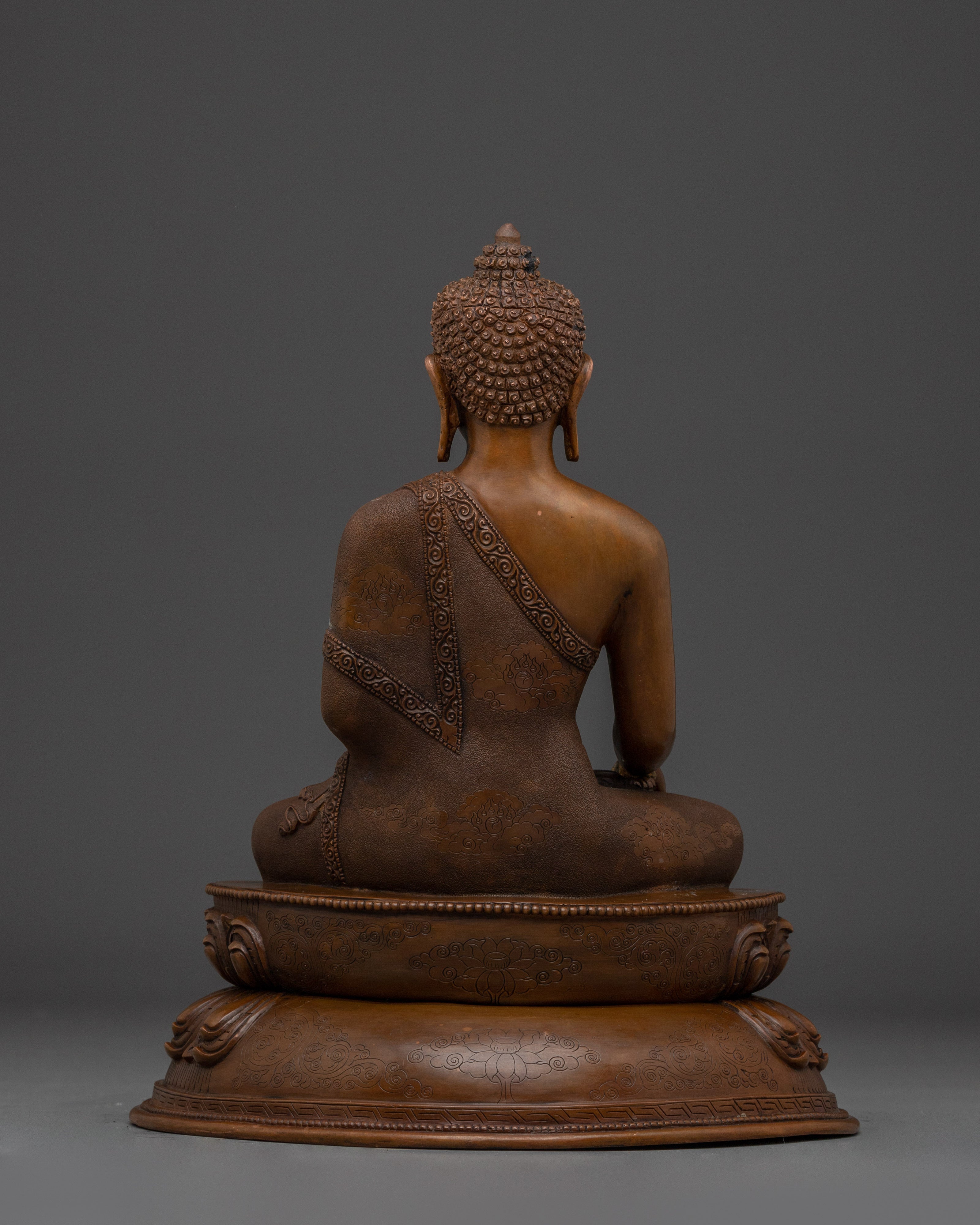 Handcrafted Shakyamuni Buddha Statue for Meditation | Oxidized Copper Sculpture