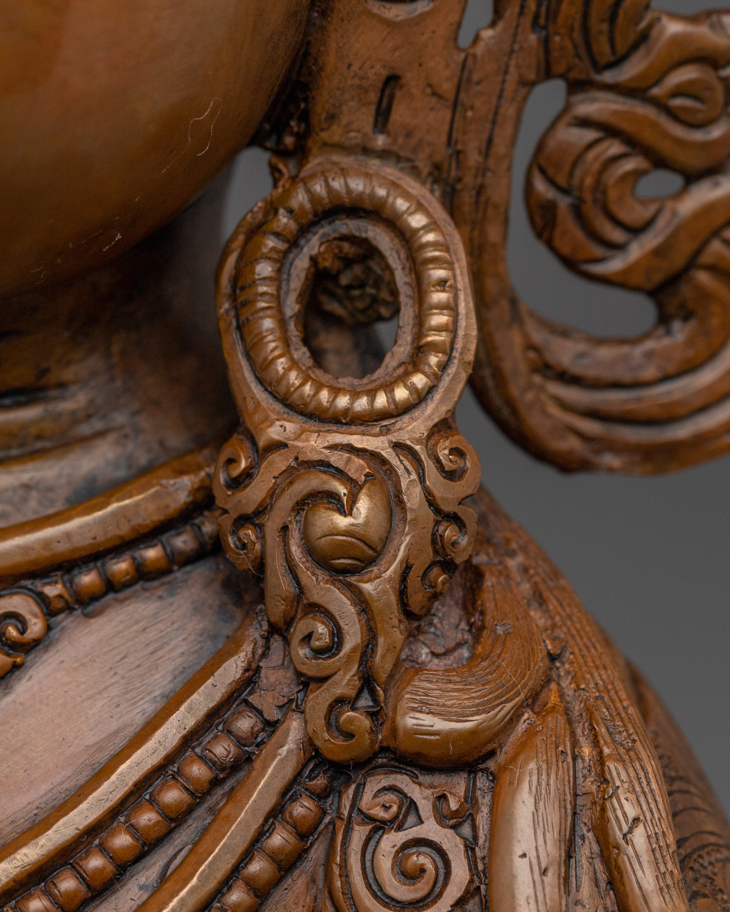 Vajrasattva Statue in Oxidized Copper | Meditation Altar & Sacred Home Shrine