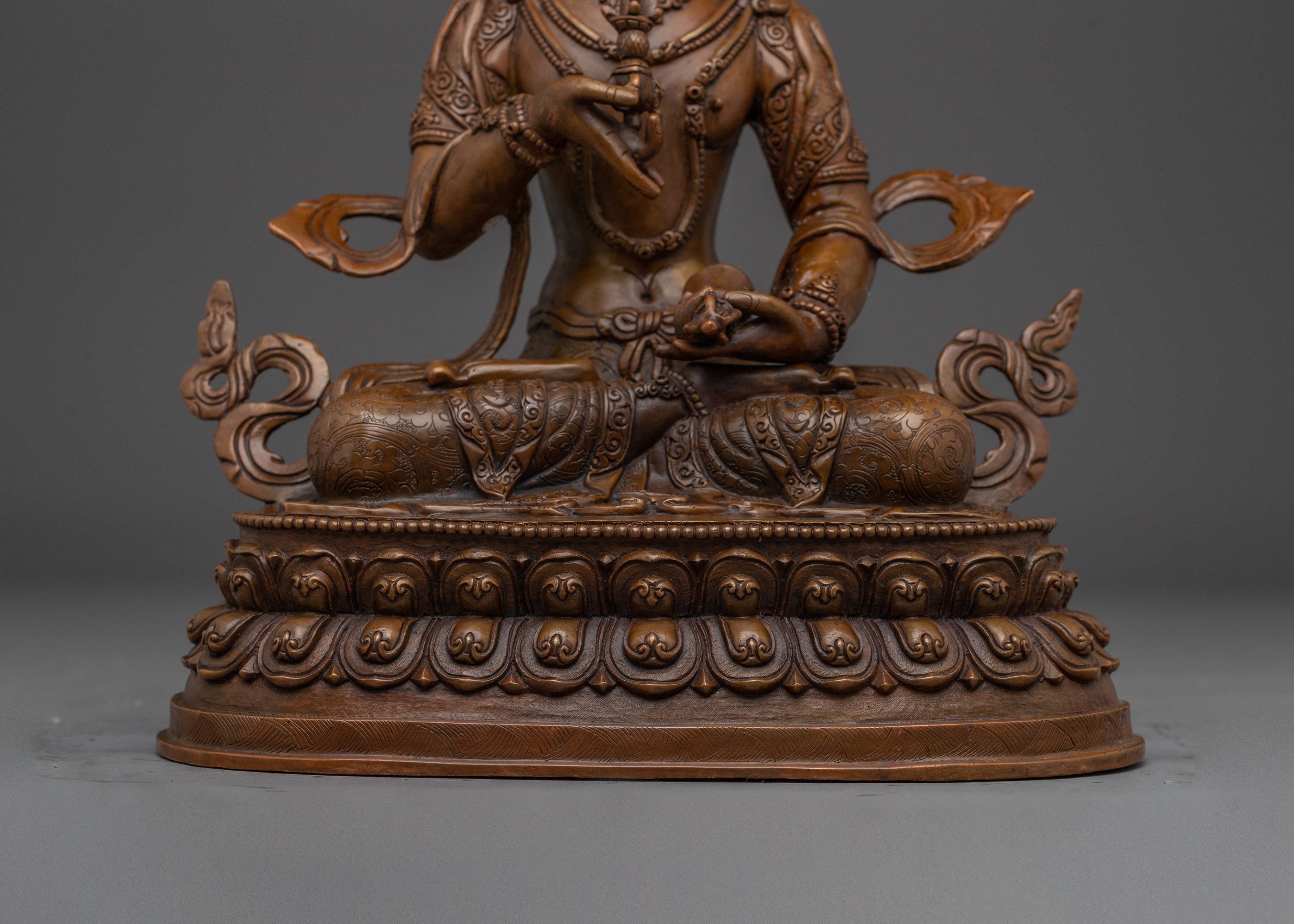 Vajrasattva Statue in Oxidized Copper | Meditation Altar & Sacred Home Shrine