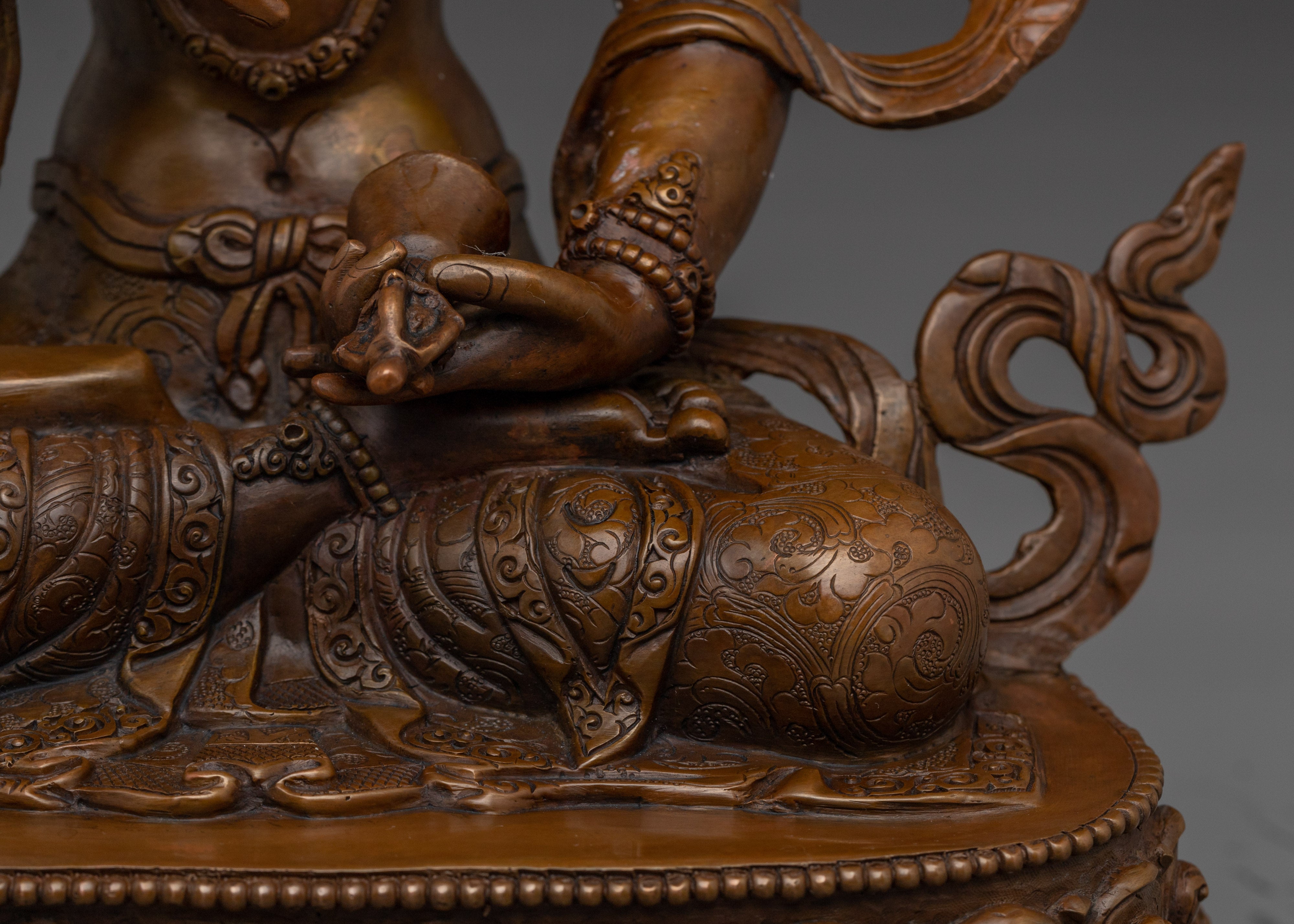 Vajrasattva Statue in Oxidized Copper | Meditation Altar & Sacred Home Shrine