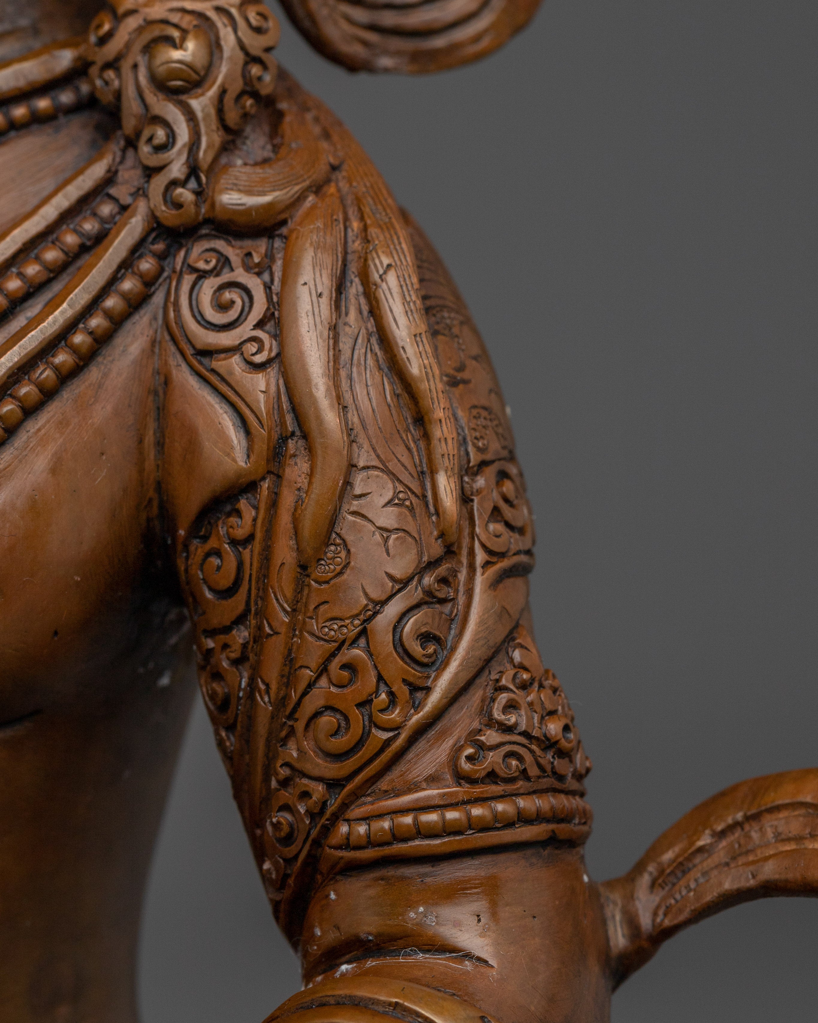 Vajrasattva Statue in Oxidized Copper | Meditation Altar & Sacred Home Shrine