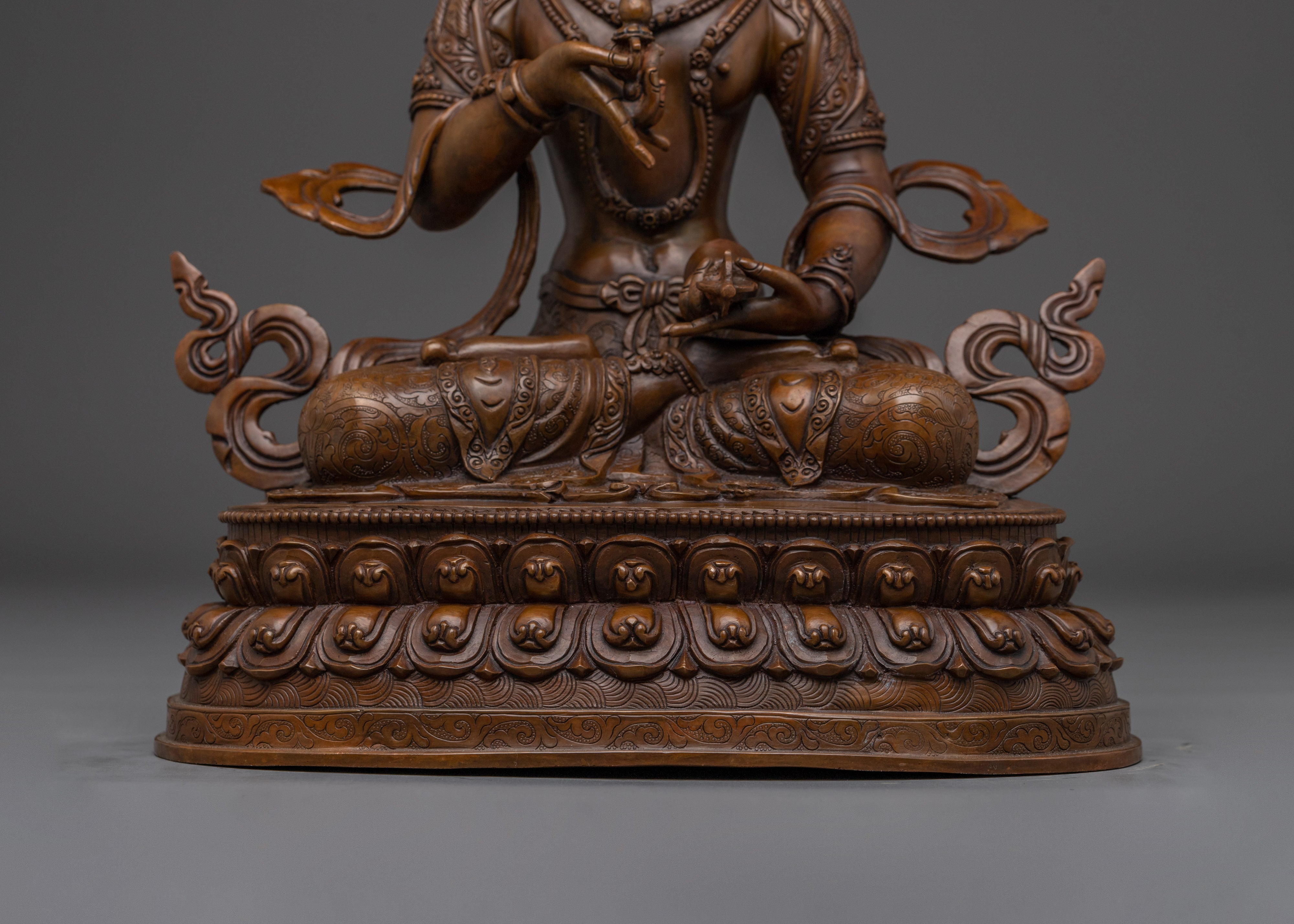 Vajrasattva Oxidized Copper Buddhist Sculpture | Powerful Deity Symbol of Purification
