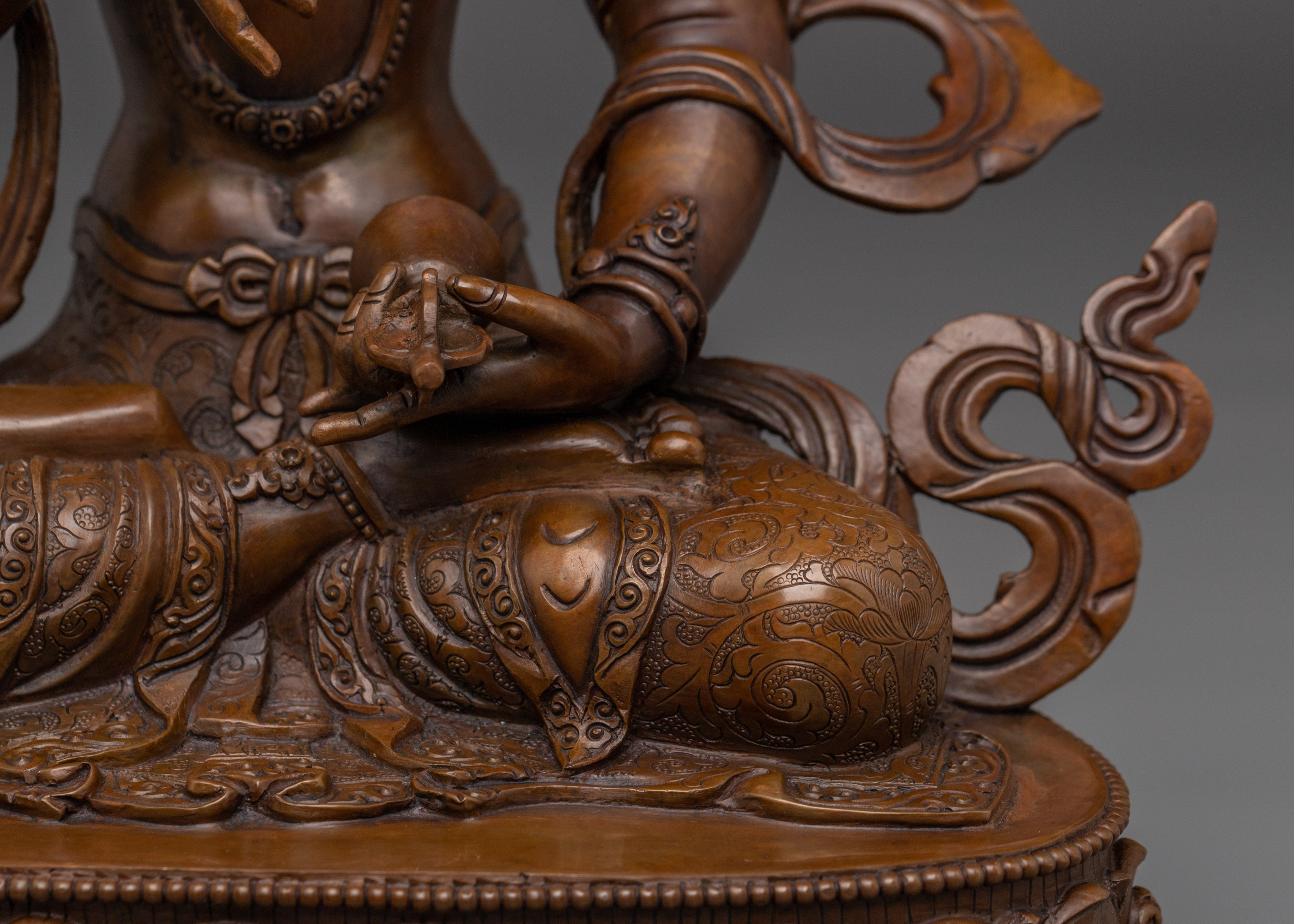 Vajrasattva Oxidized Copper Buddhist Sculpture | Powerful Deity Symbol of Purification
