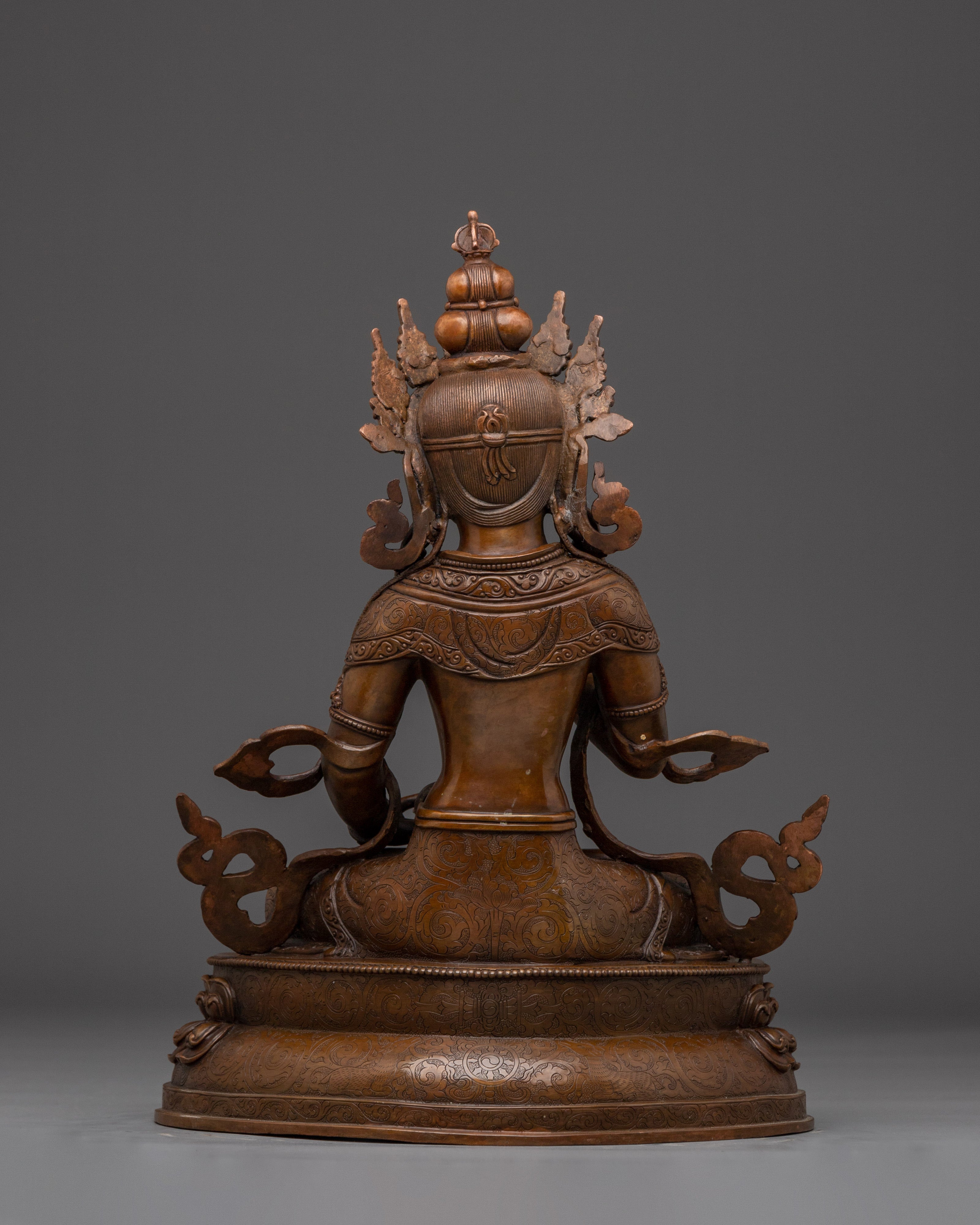 Vajrasattva Oxidized Copper Buddhist Sculpture | Powerful Deity Symbol of Purification