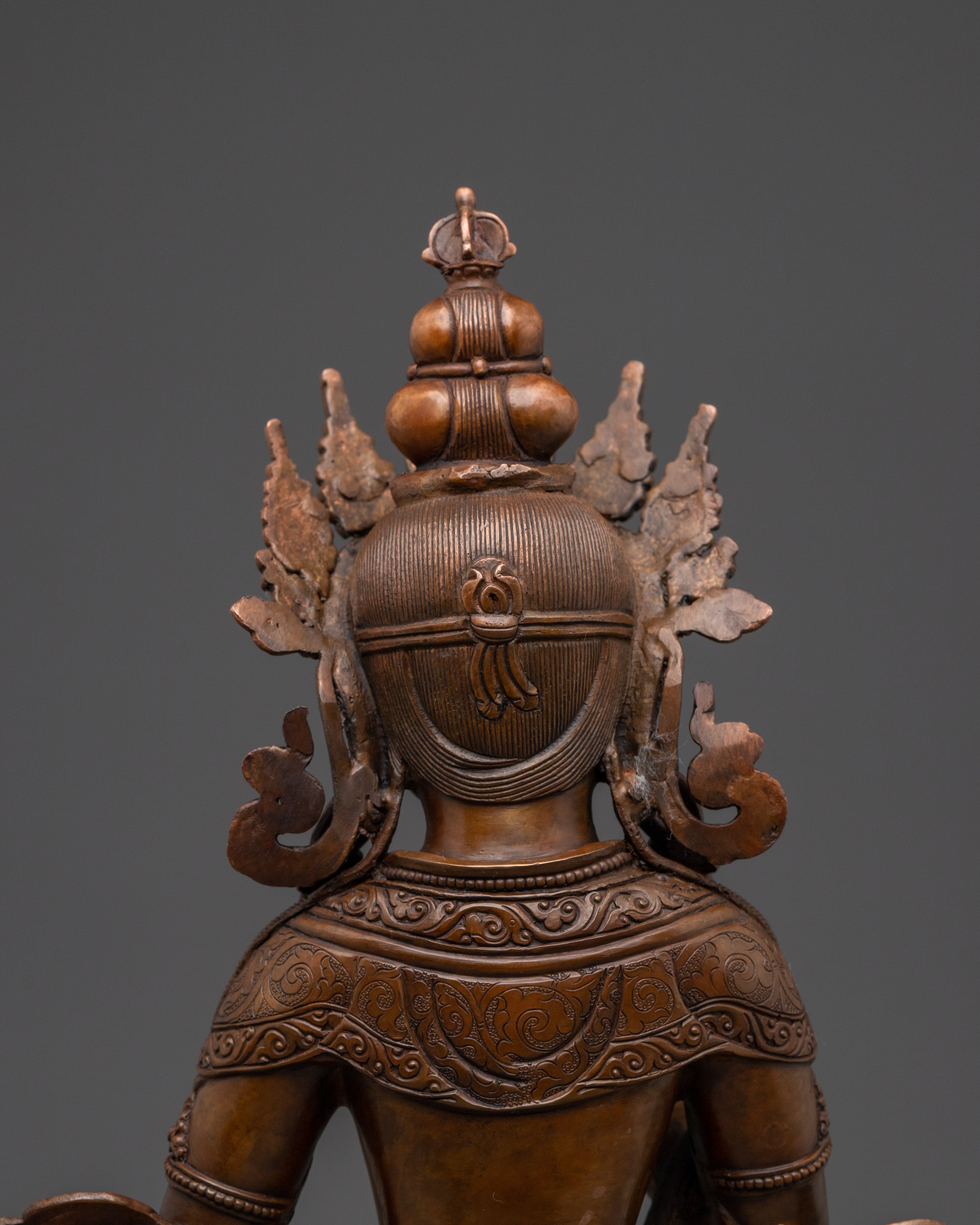 Vajrasattva Oxidized Copper Buddhist Sculpture | Powerful Deity Symbol of Purification