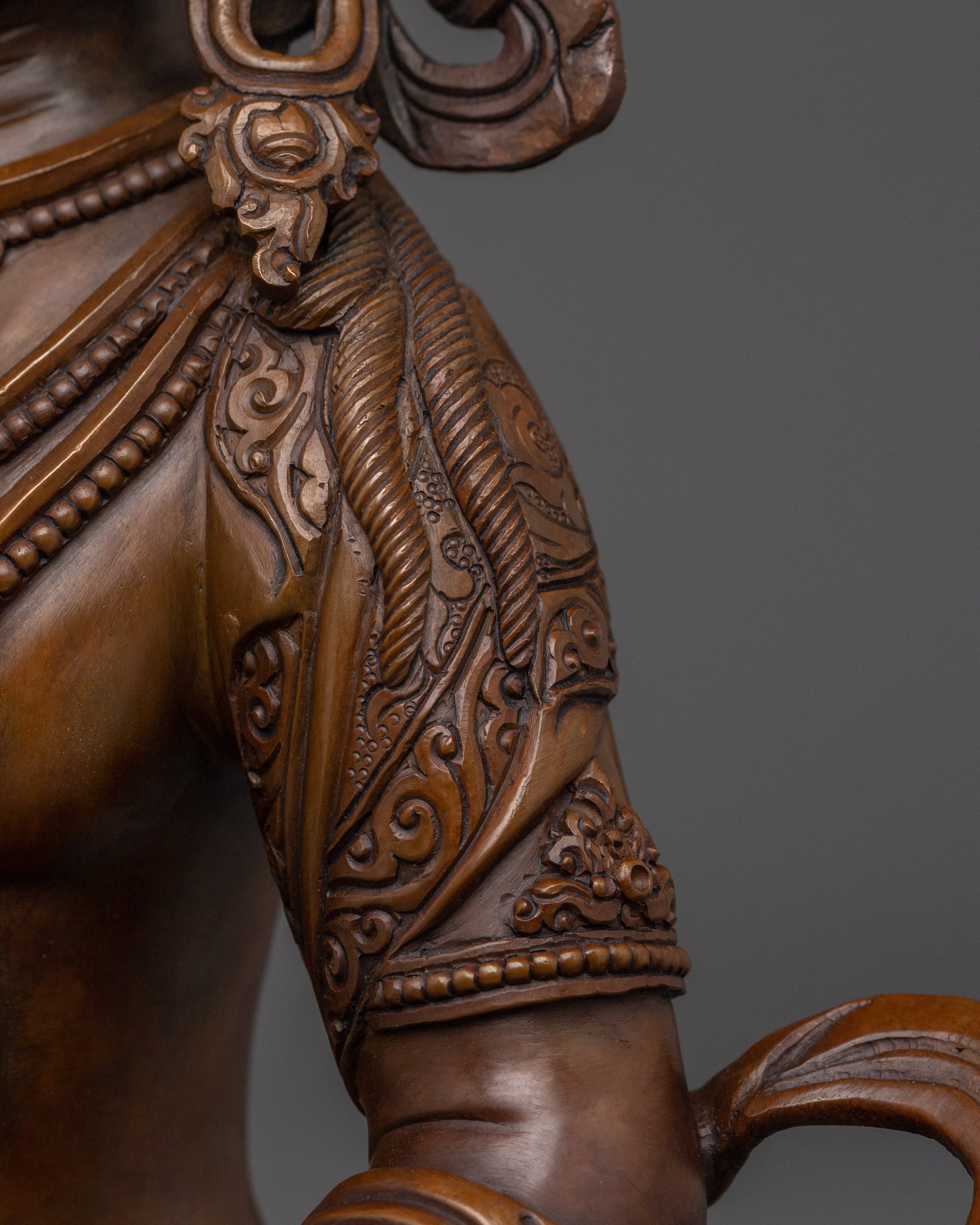 Vajrasattva Oxidized Copper Buddhist Sculpture | Powerful Deity Symbol of Purification