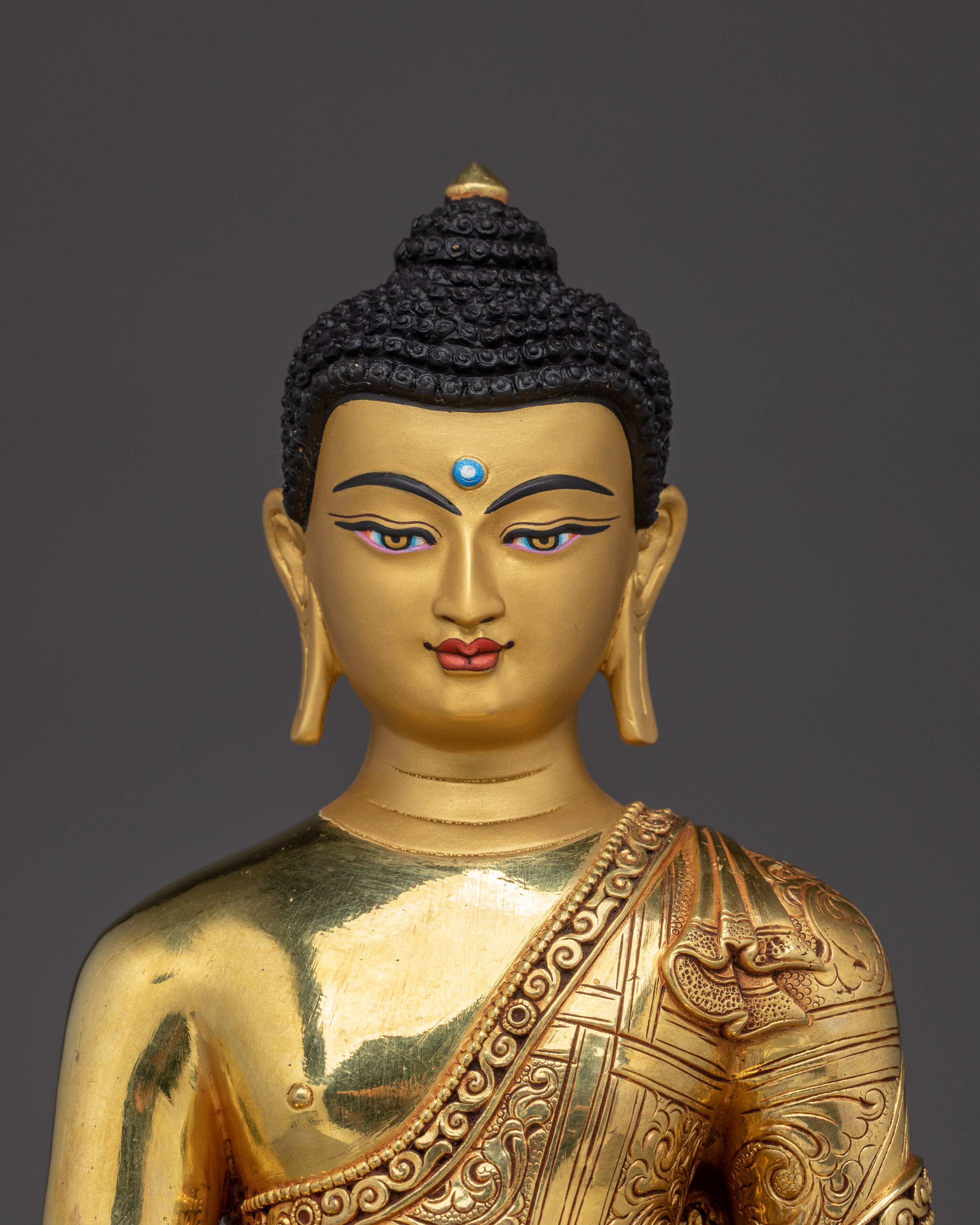 Enlightened Shakyamuni Buddha Spiritual Statue for Dharma Decor