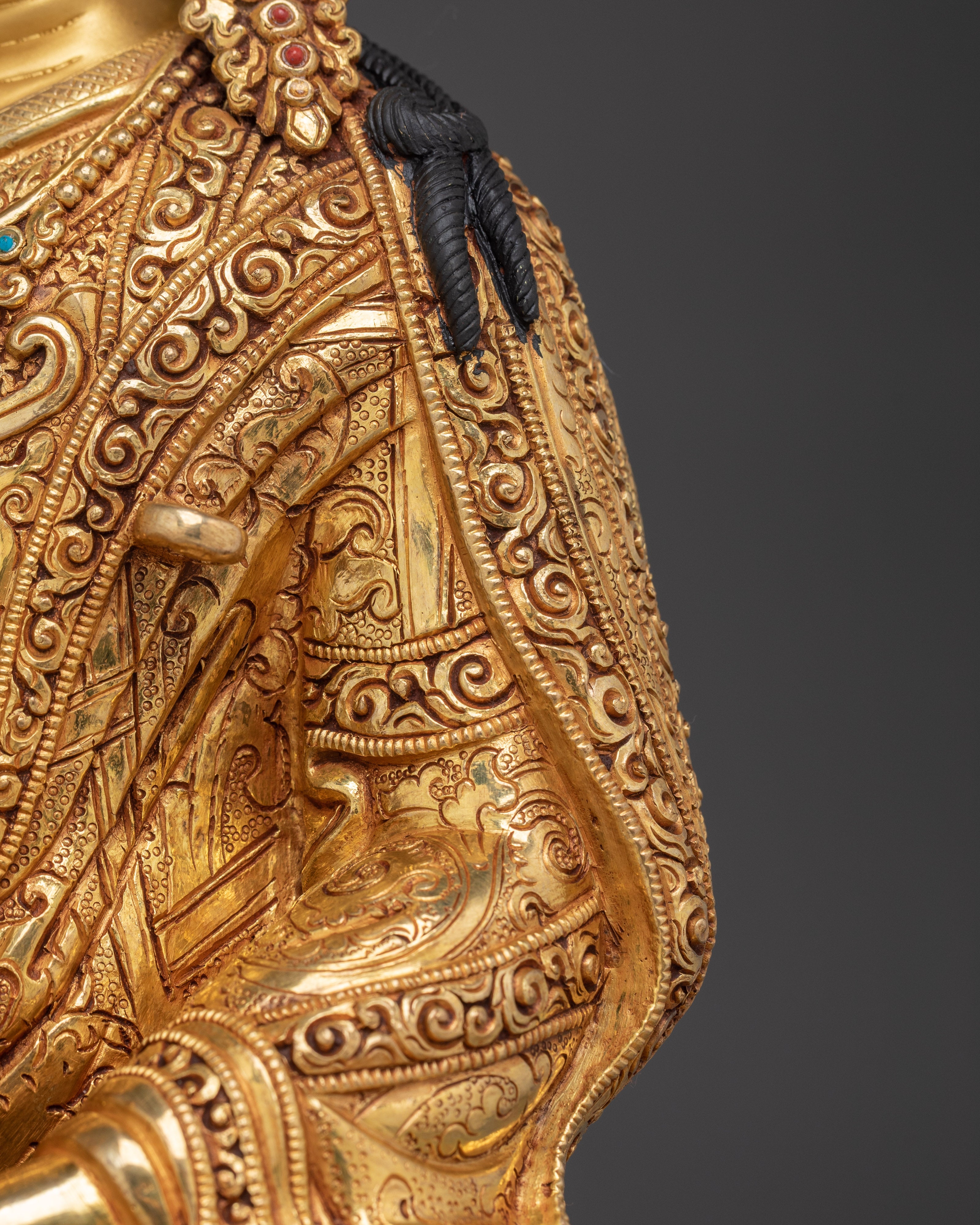 Guru Rinpoche with Khatvanga Trident Statue | Padmasambhava Artwork