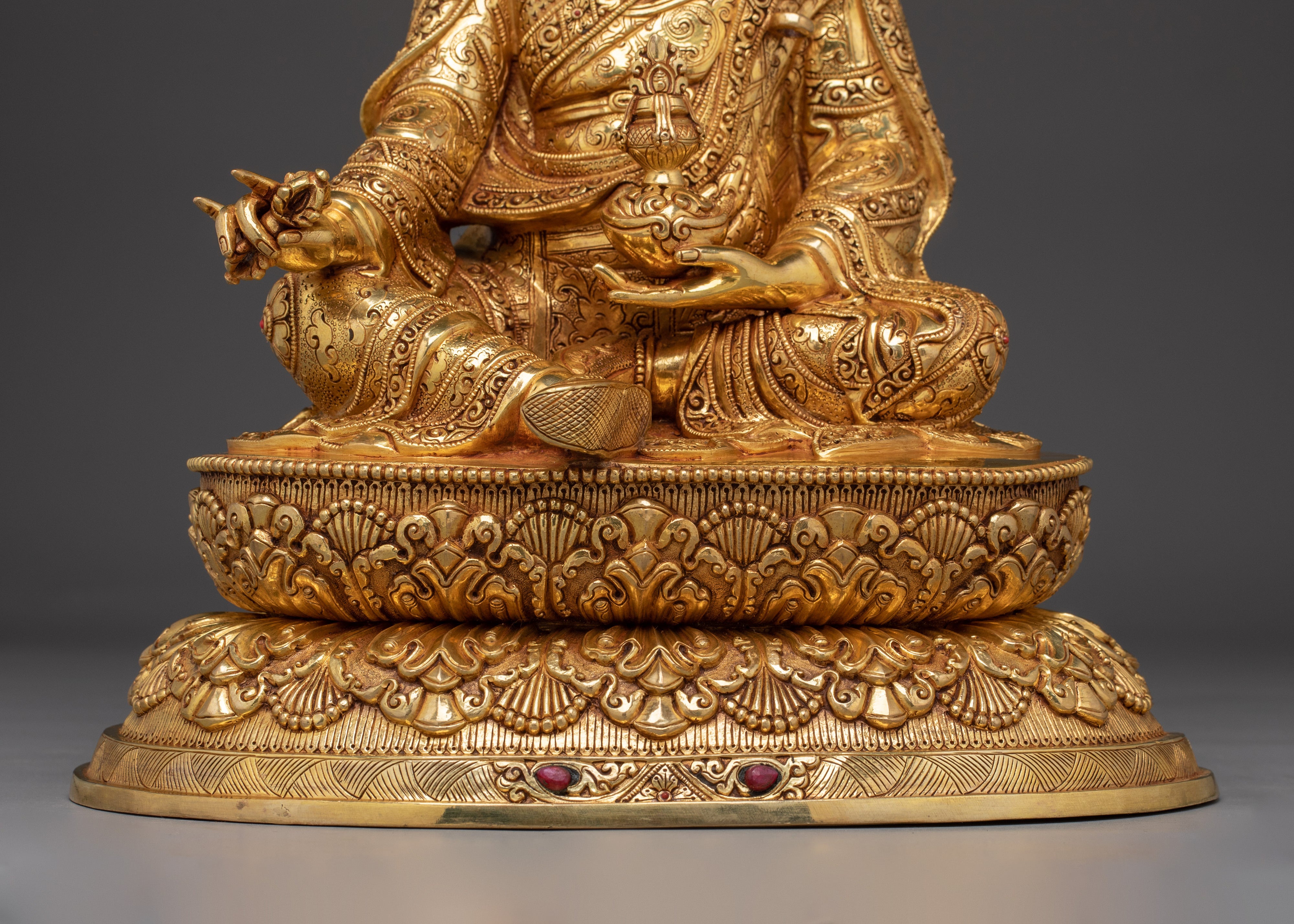 Guru Rinpoche with Khatvanga Trident Statue | Padmasambhava Artwork