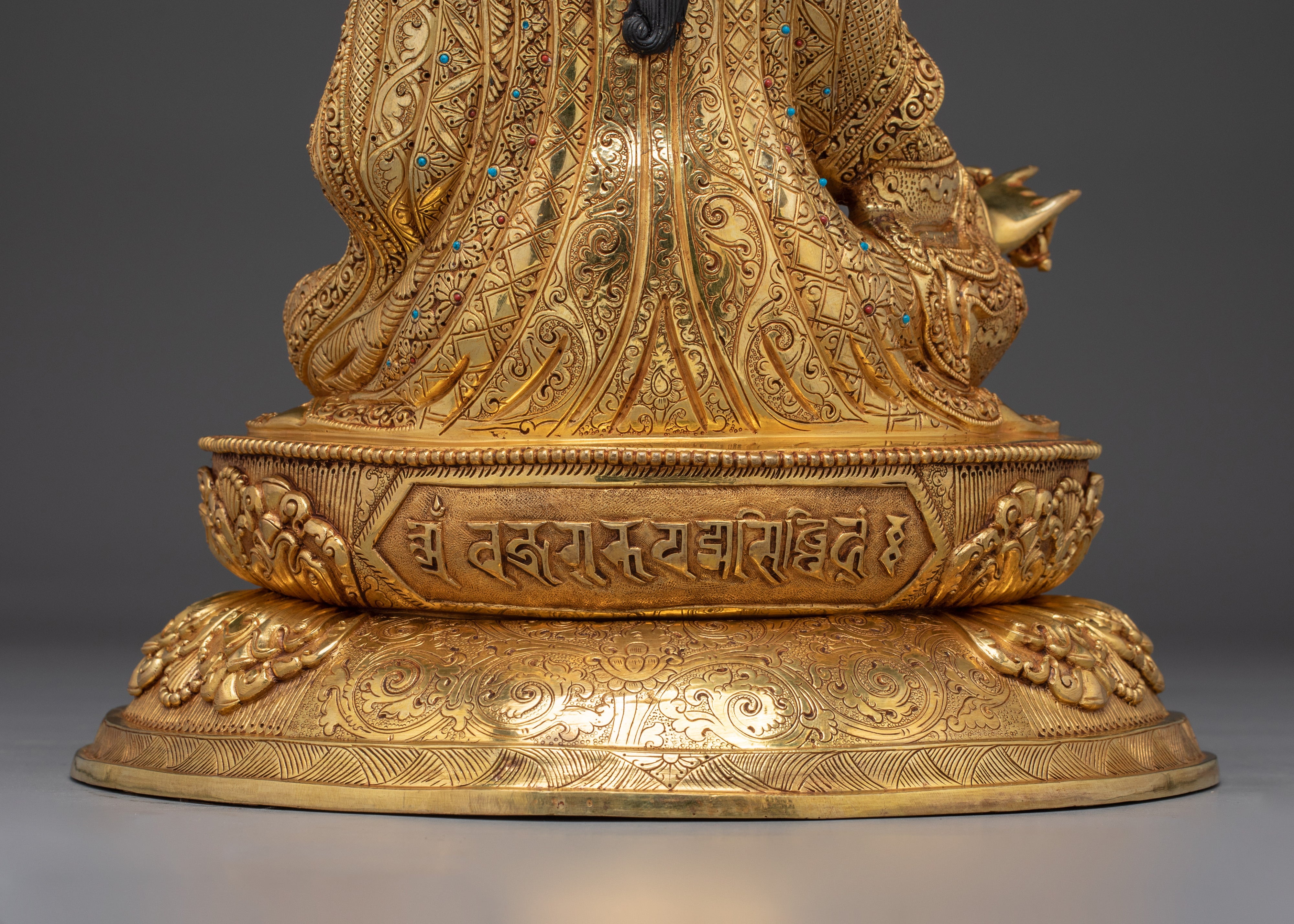 Guru Rinpoche with Khatvanga Trident Statue | Padmasambhava Artwork