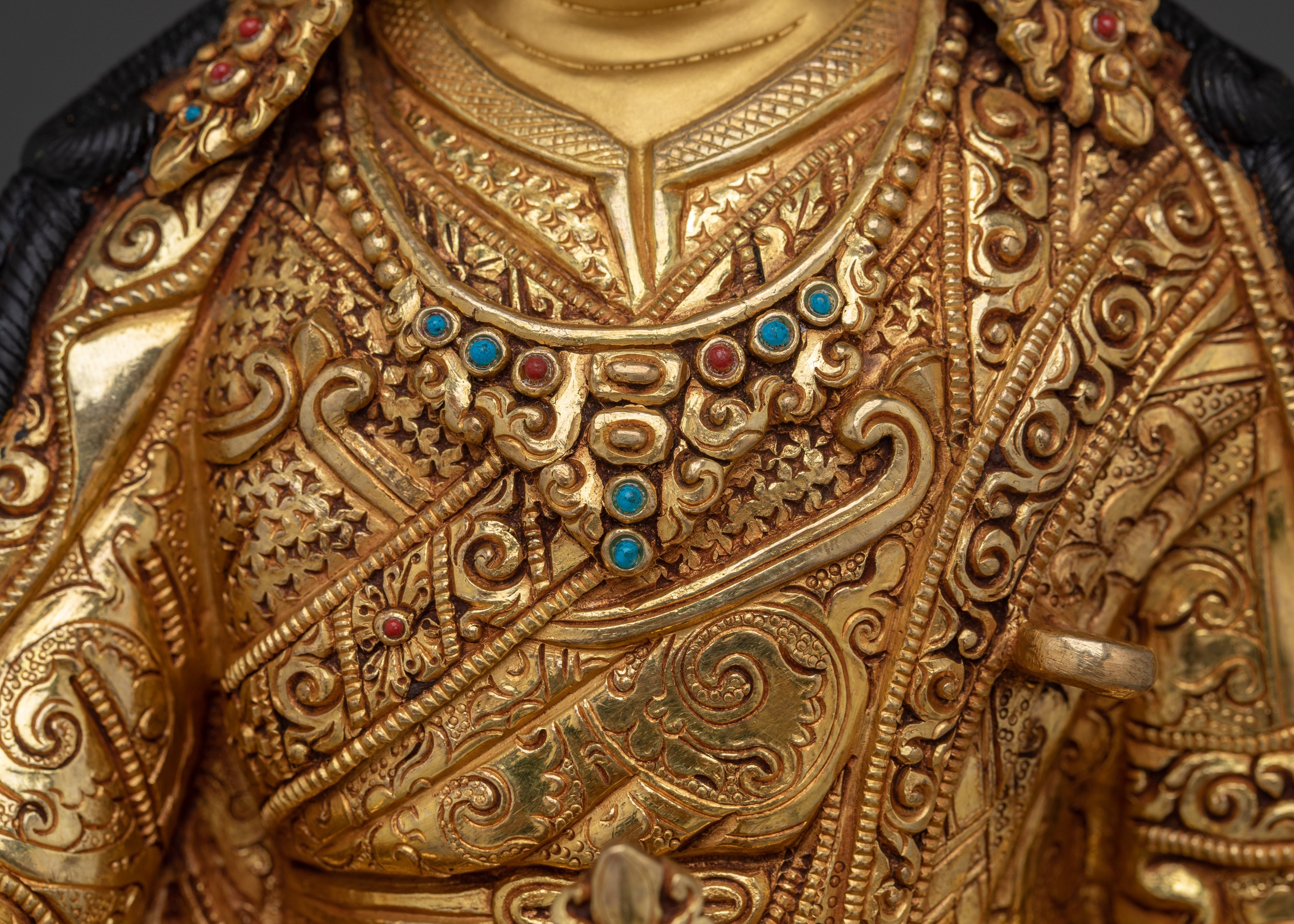 Guru Rinpoche with Khatvanga Trident Statue | Padmasambhava Artwork