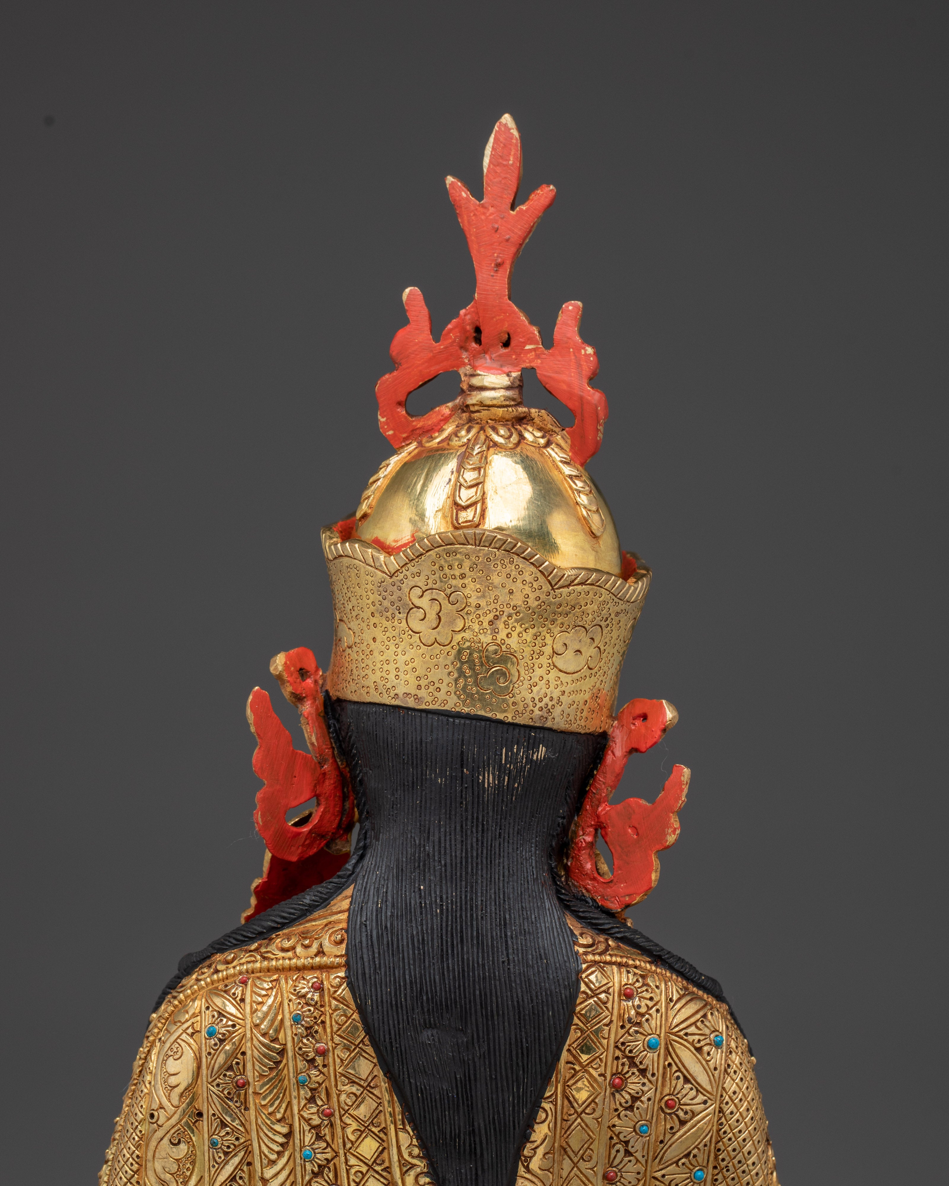 Guru Rinpoche with Khatvanga Trident Statue | Padmasambhava Artwork